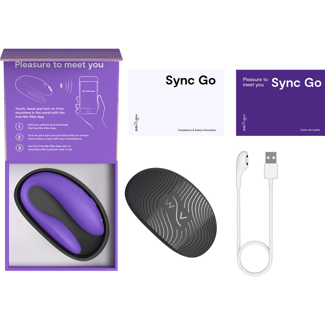 We-Vibe Sync Go App Controlled Rechargeable Couple's Vibrator