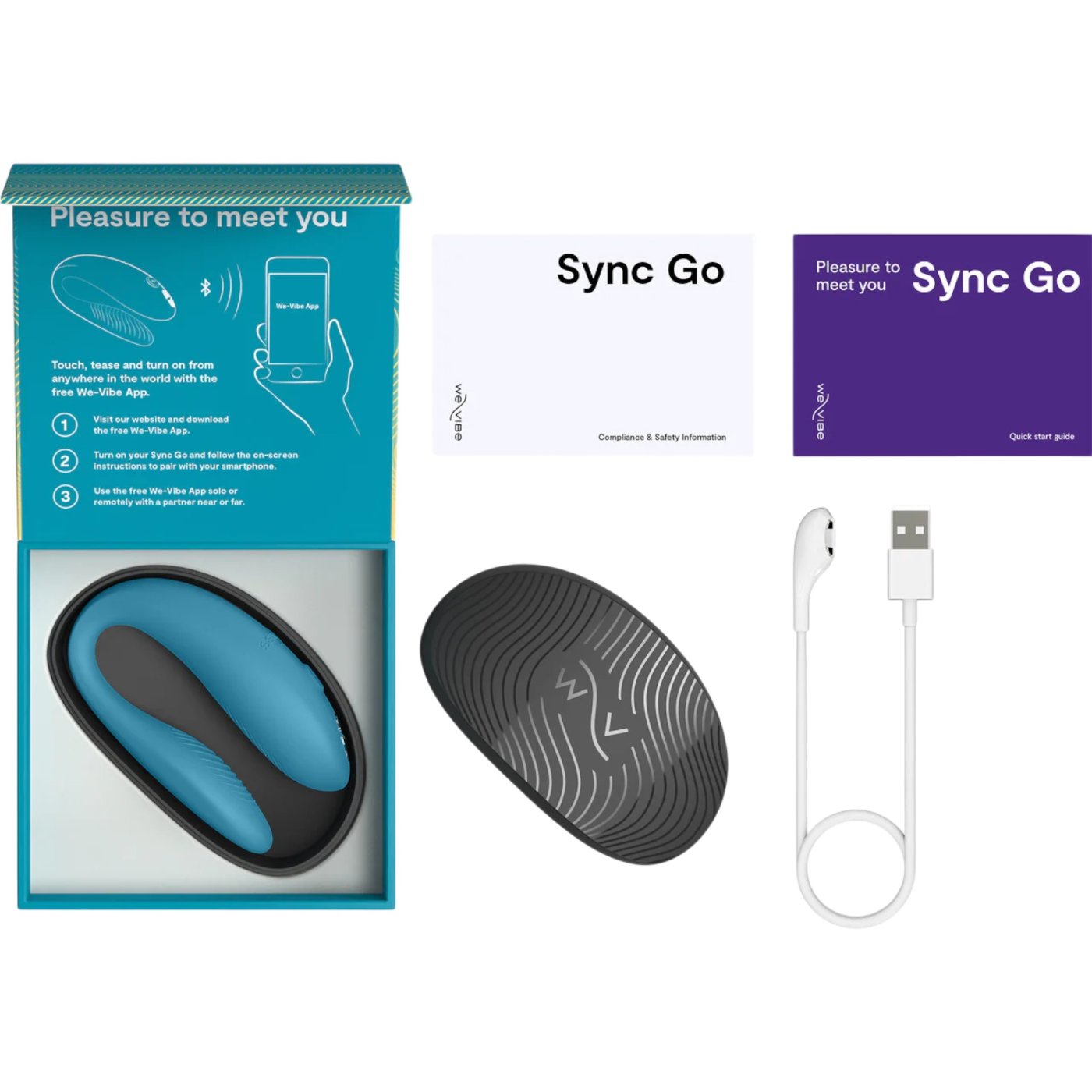 We-Vibe Sync Go App Controlled Rechargeable Couple's Vibrator