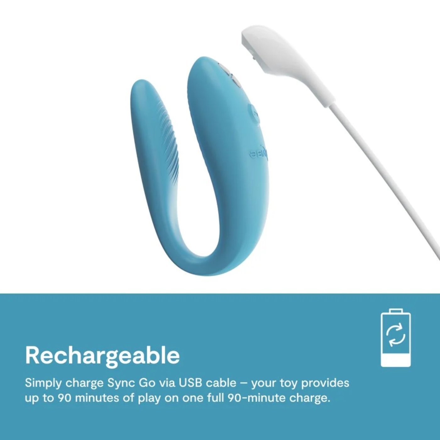 We-Vibe Sync Go App Controlled Rechargeable Couple's Vibrator