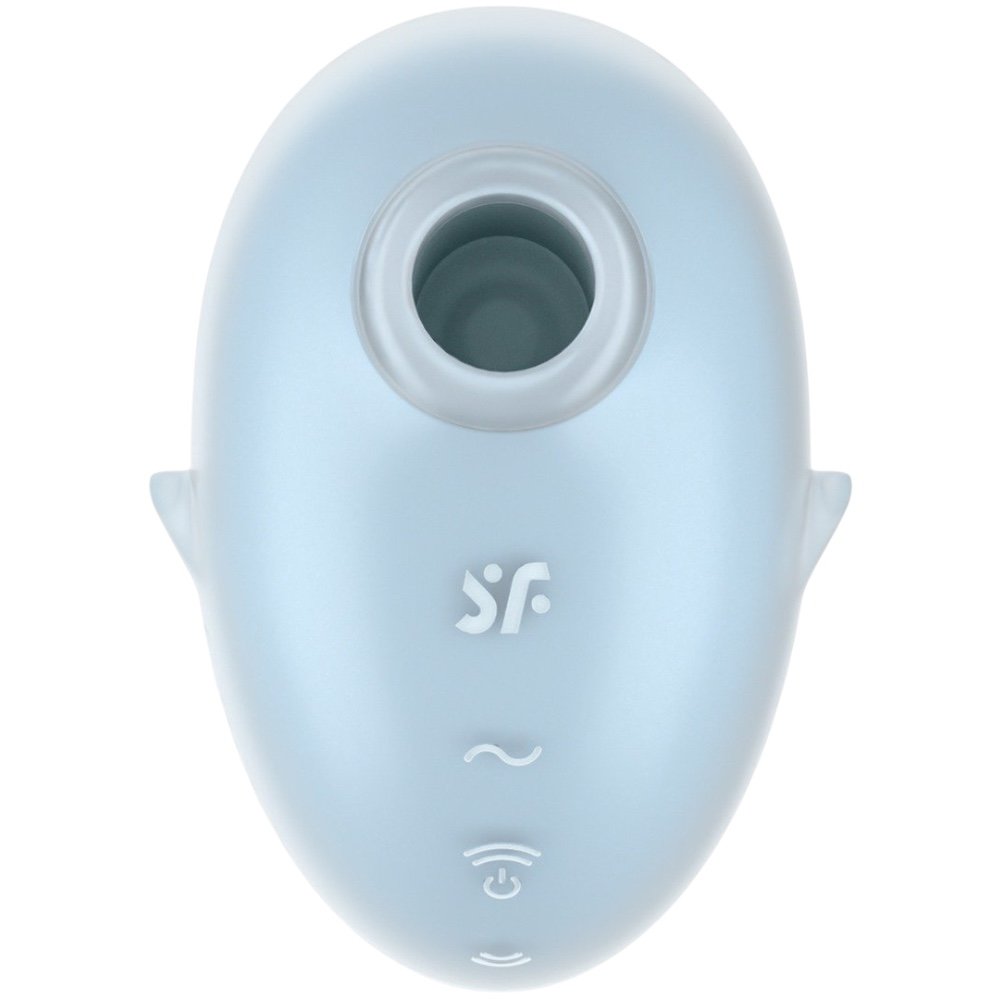 Satisfyer Cutie Ghost Double Air Pulse Rechargeable Clitoral Vibrator Blue