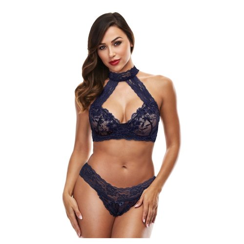 Baci Lace Halter Bikini Set Blue S/M Baci Lace Halter Bikini Set Blue S/M