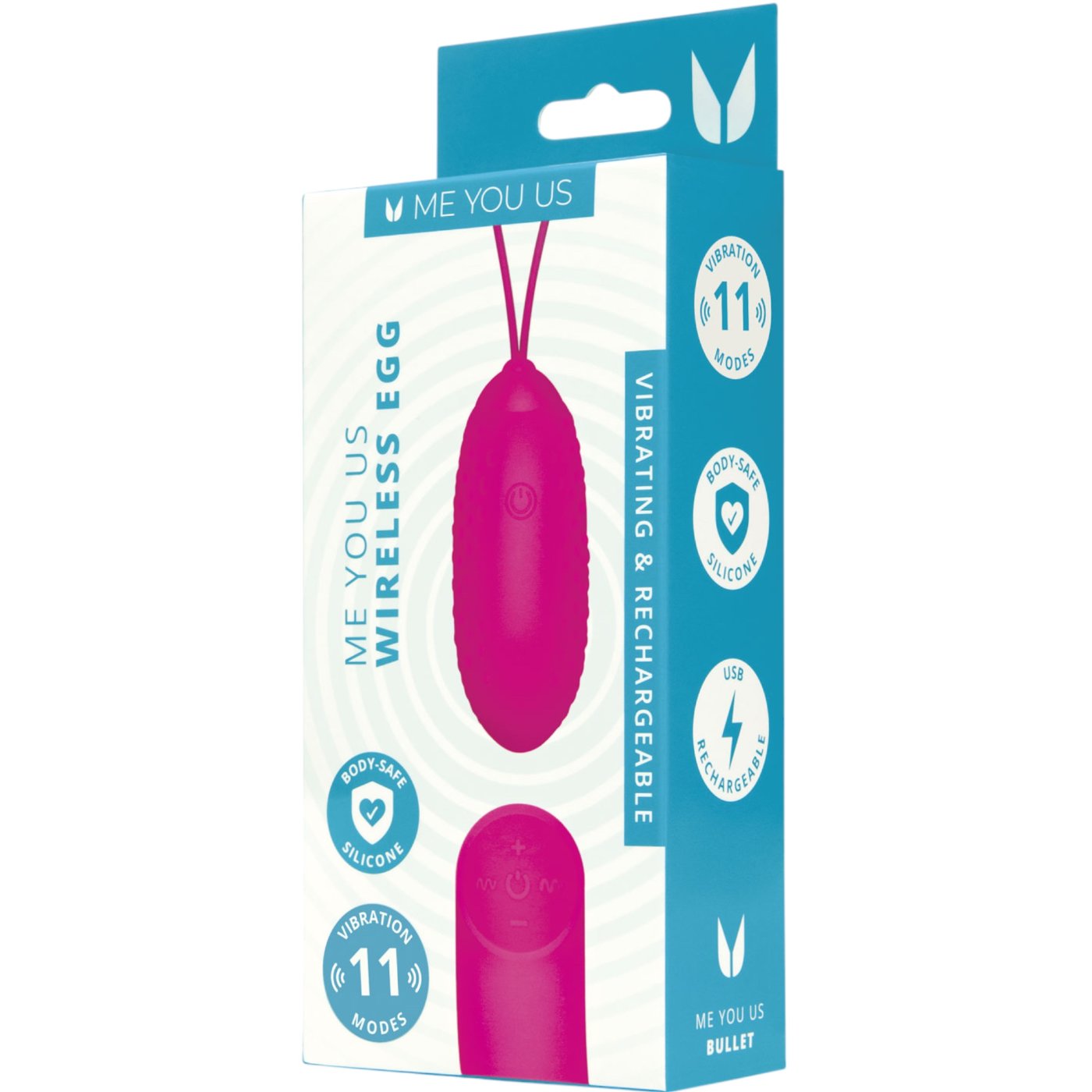 Me You Us Wireless Egg Remote Control Vibrator Pink