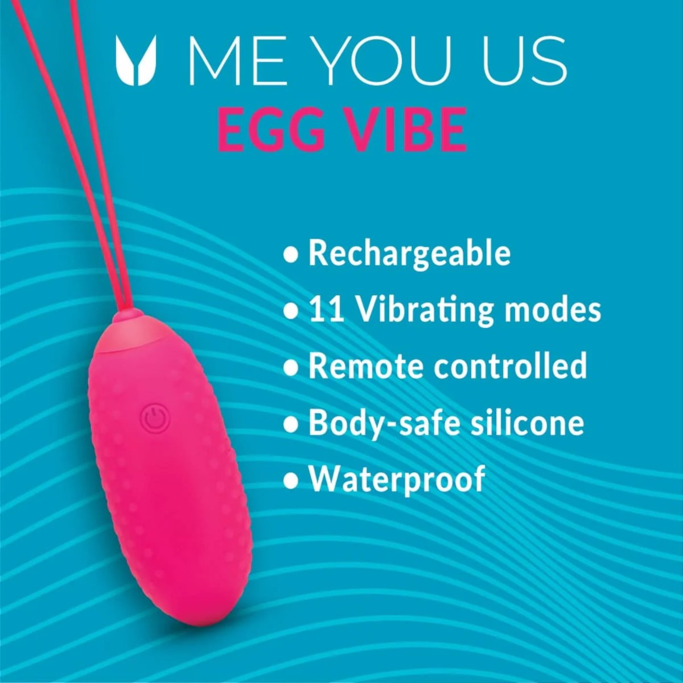Me You Us Wireless Egg Remote Control Vibrator Pink