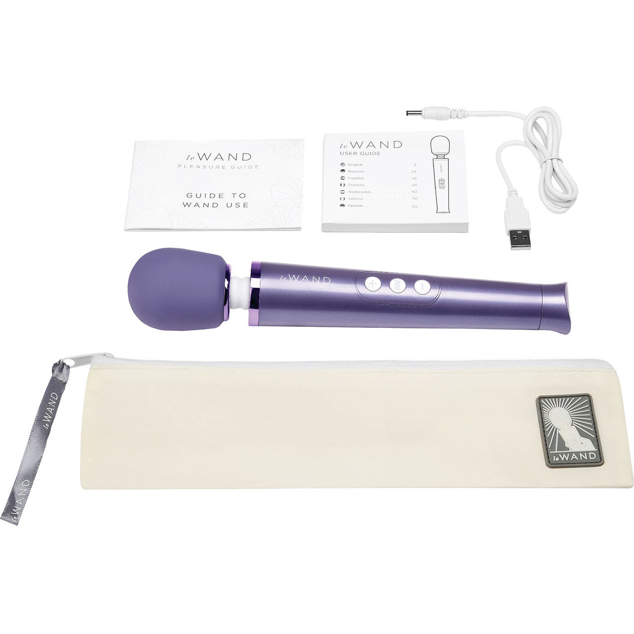 Le Wand Petite Mini Rechargeable Massage Wand Vibrator Violet