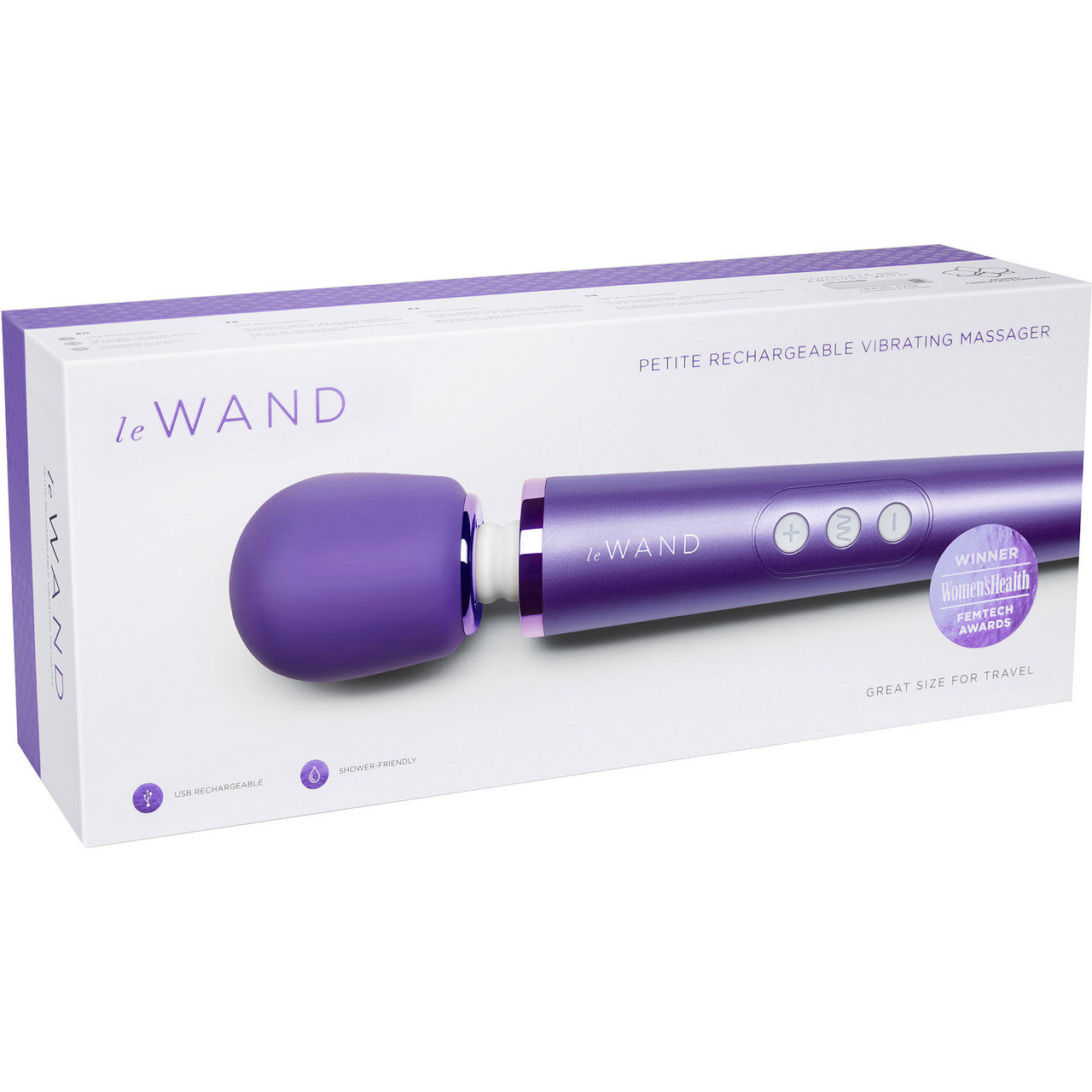 Le Wand Petite Mini Rechargeable Massage Wand Vibrator Violet