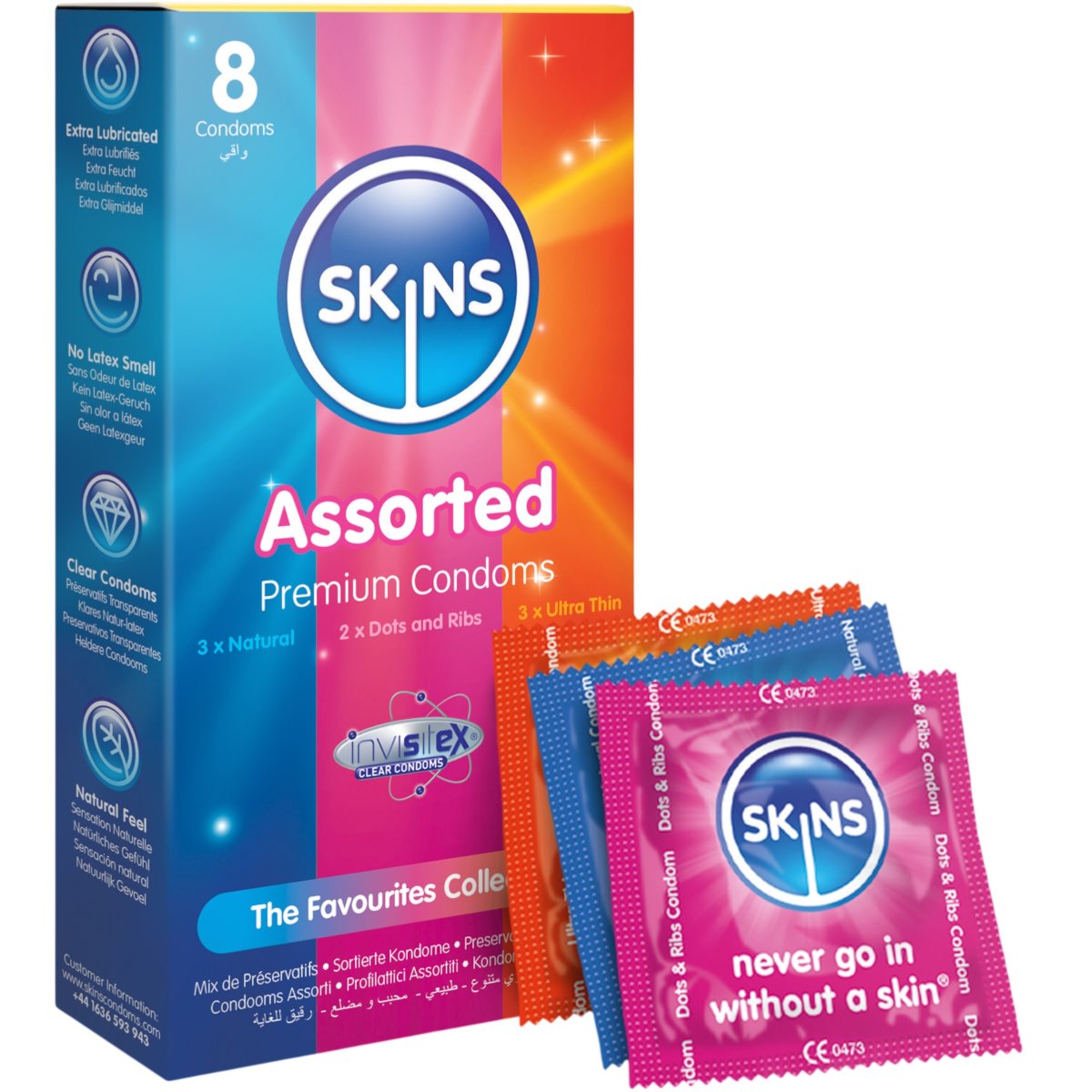 Skins Assorted Premium Condoms (8 Pack)