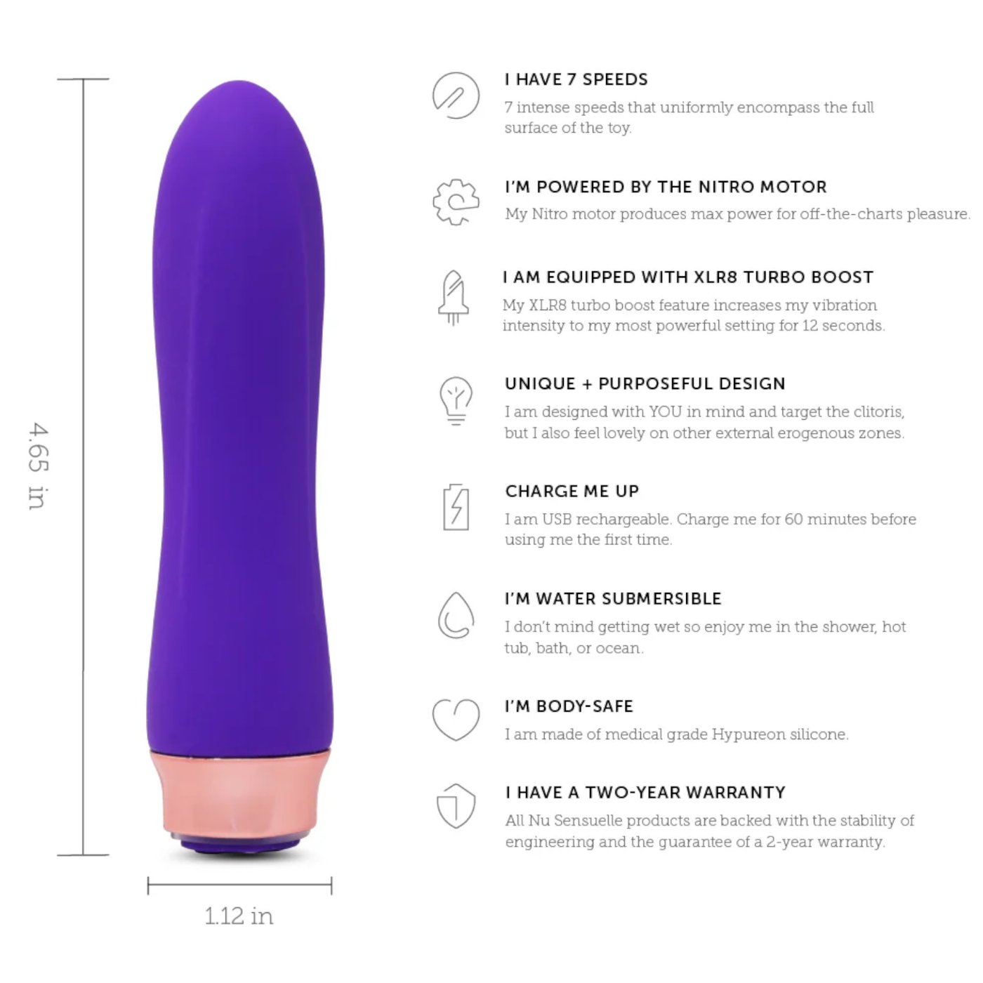 Nu Sensuelle Envy XLR8 Rechargeable Bullet Vibrator