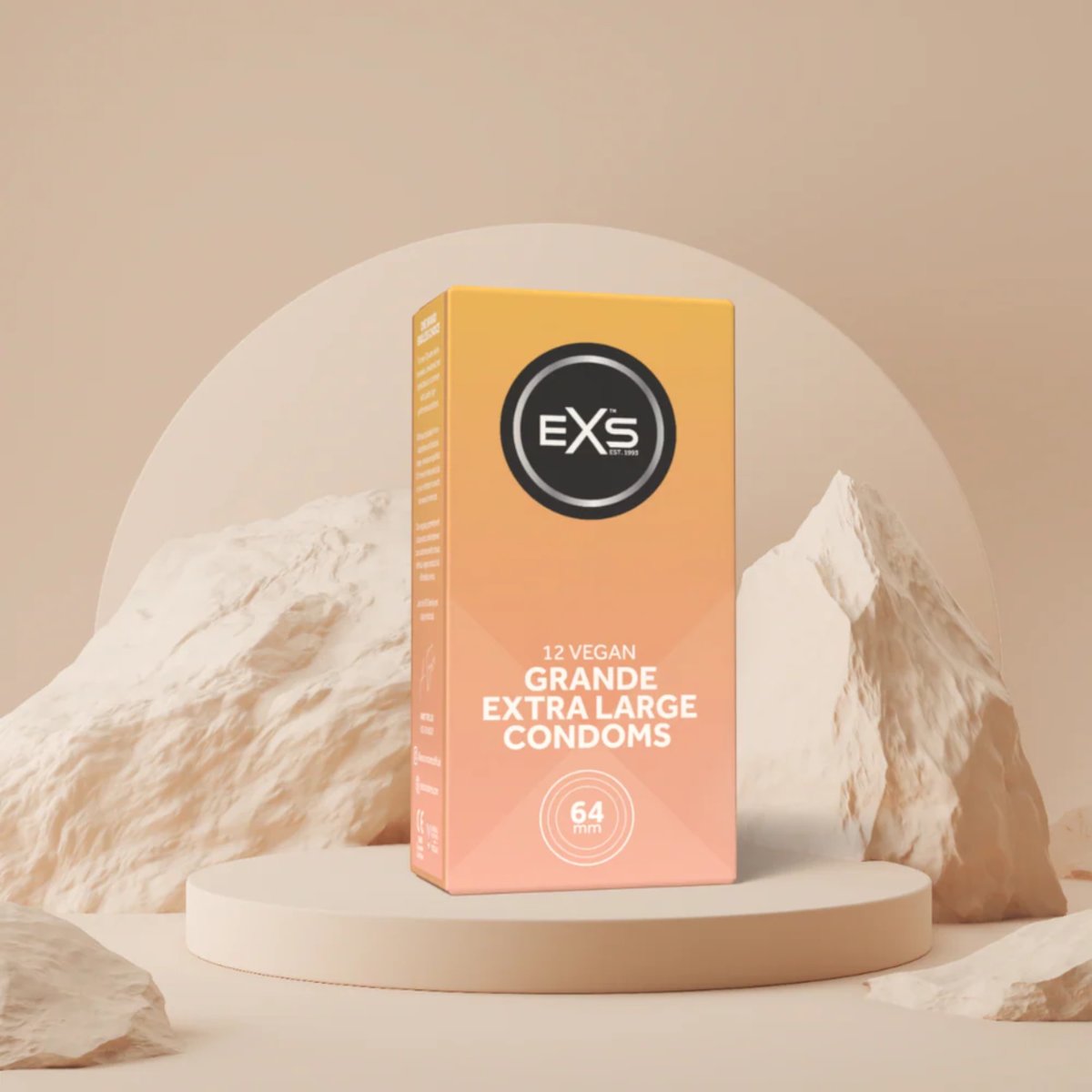 EXS Grande 64mm Extra Large Vegan Condoms (12 Pack)