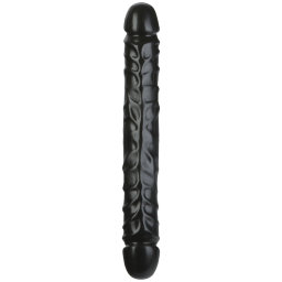 Doc Johnson Jr Veined Double Header Black 12 Inch