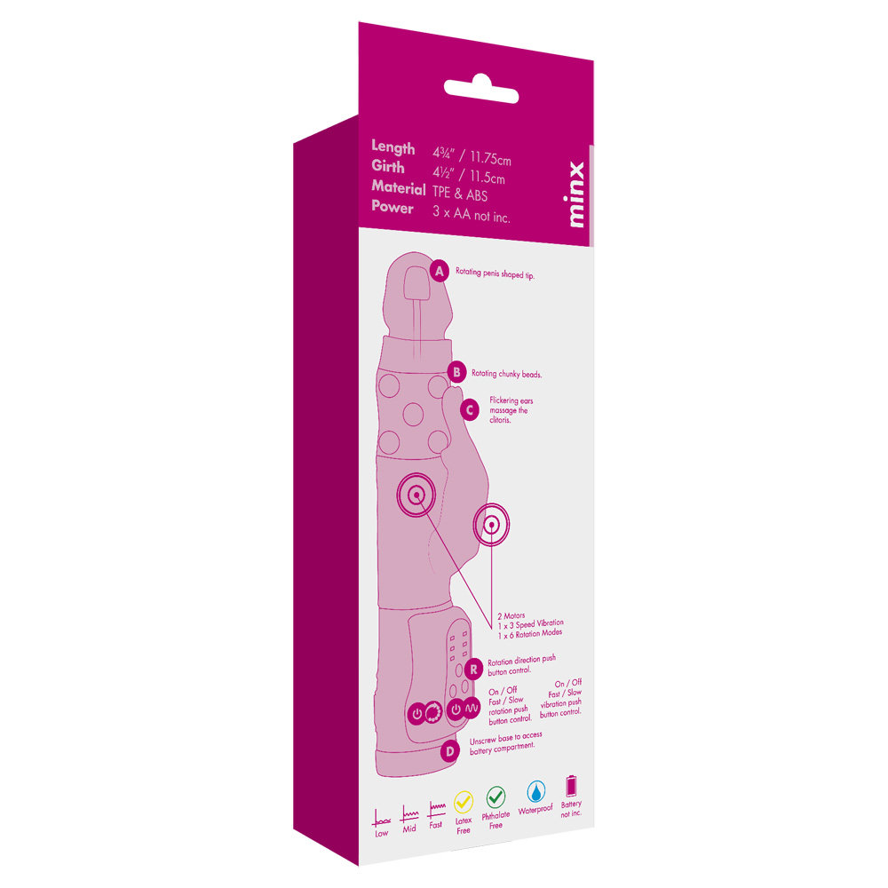 Minx Perfection Rabbit Vibrator Pink OS