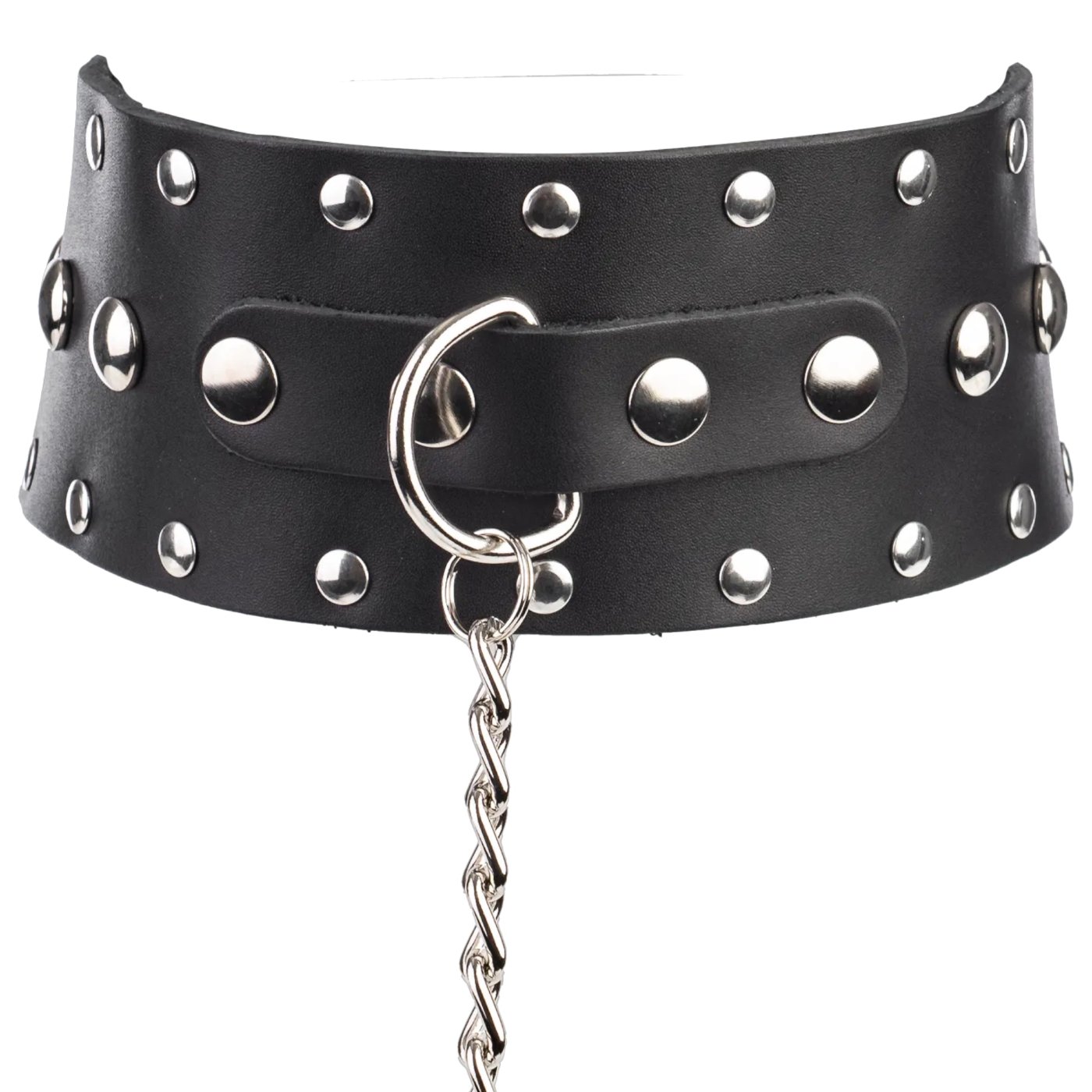 Rimba Leather Collar & Chain Leash Set