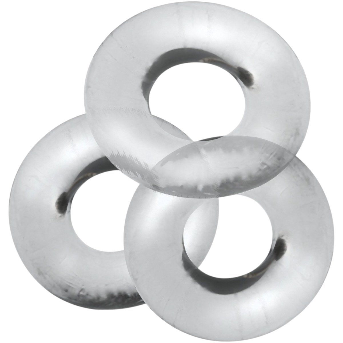 Oxballs Fat Willy Jumbo Cockring Set Clear (3 Pack)