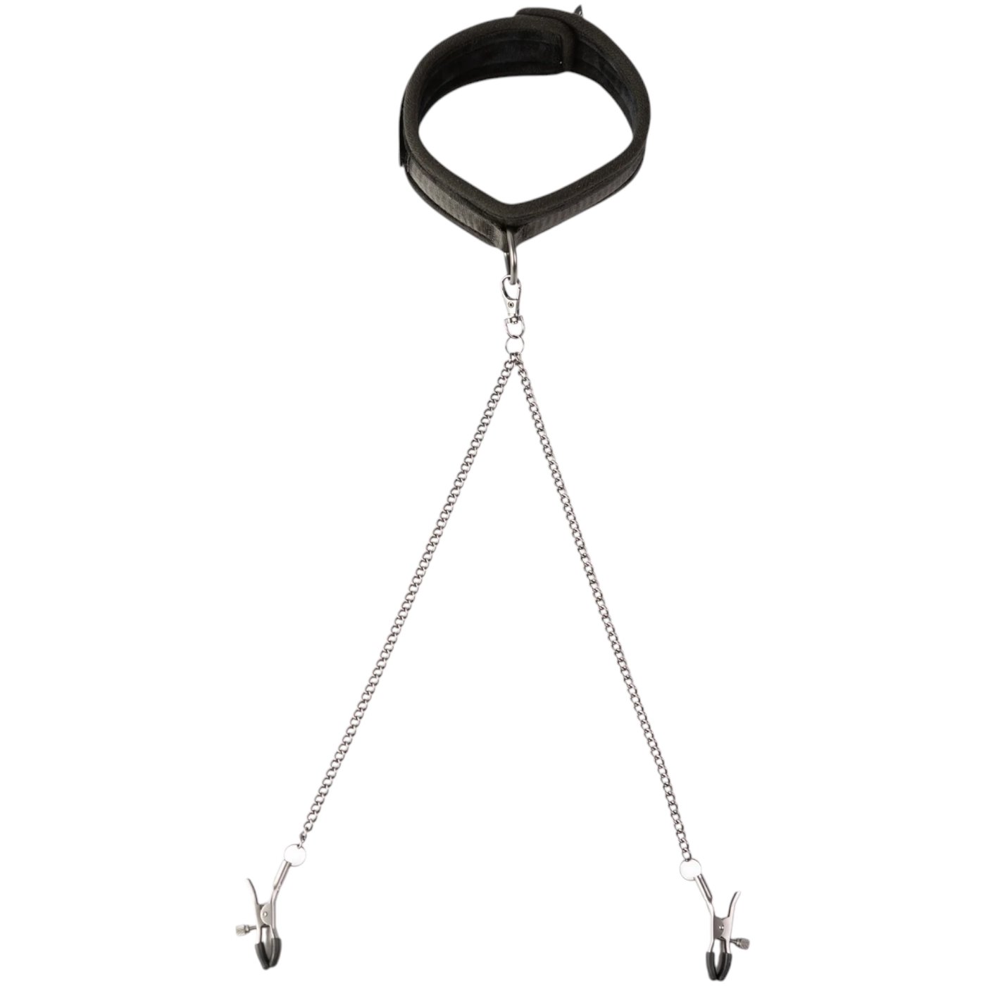 Sei Mio Twin Tweaks Velvet Collar With Nipple Clamps