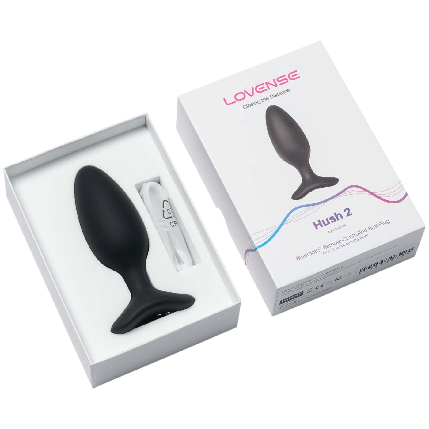 Lovense Hush 2 Medium App-Controlled Rechargeable Vibrating Butt Plug 4.5 Inch