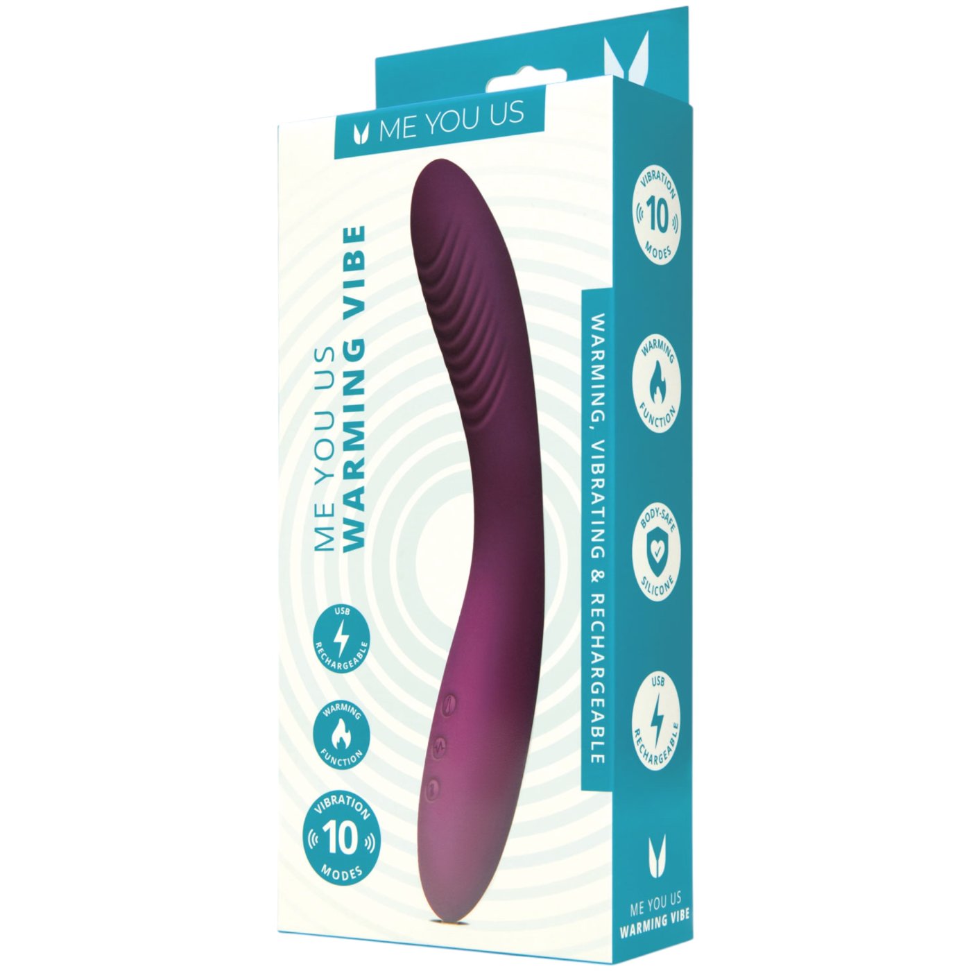 Me You Us Warming Rechargeable Vibrator Purple