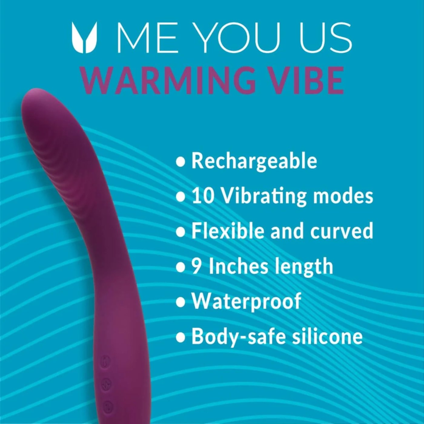 Me You Us Warming Rechargeable Vibrator Purple