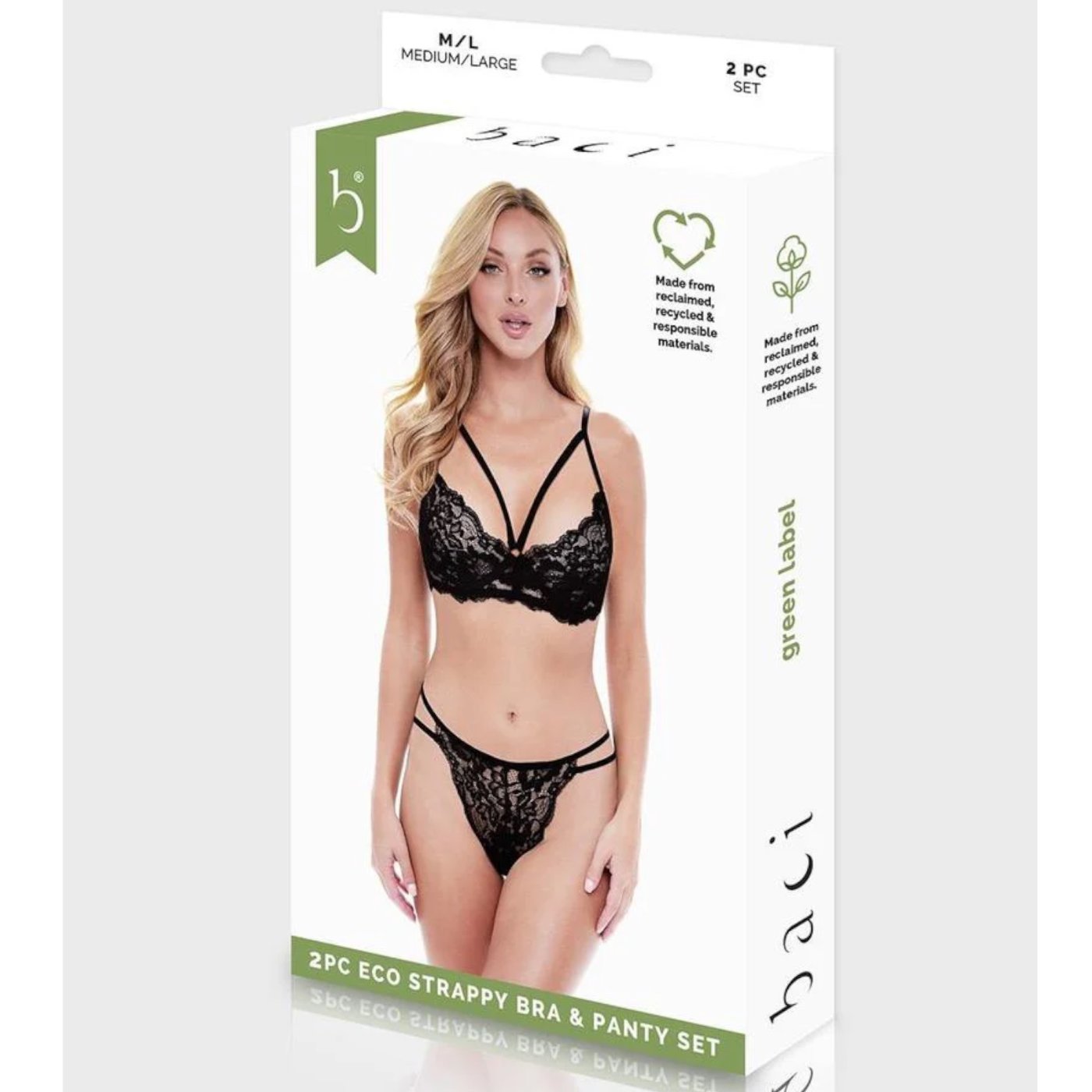 Baci Two-Piece Eco Strappy Bra and Panty Set