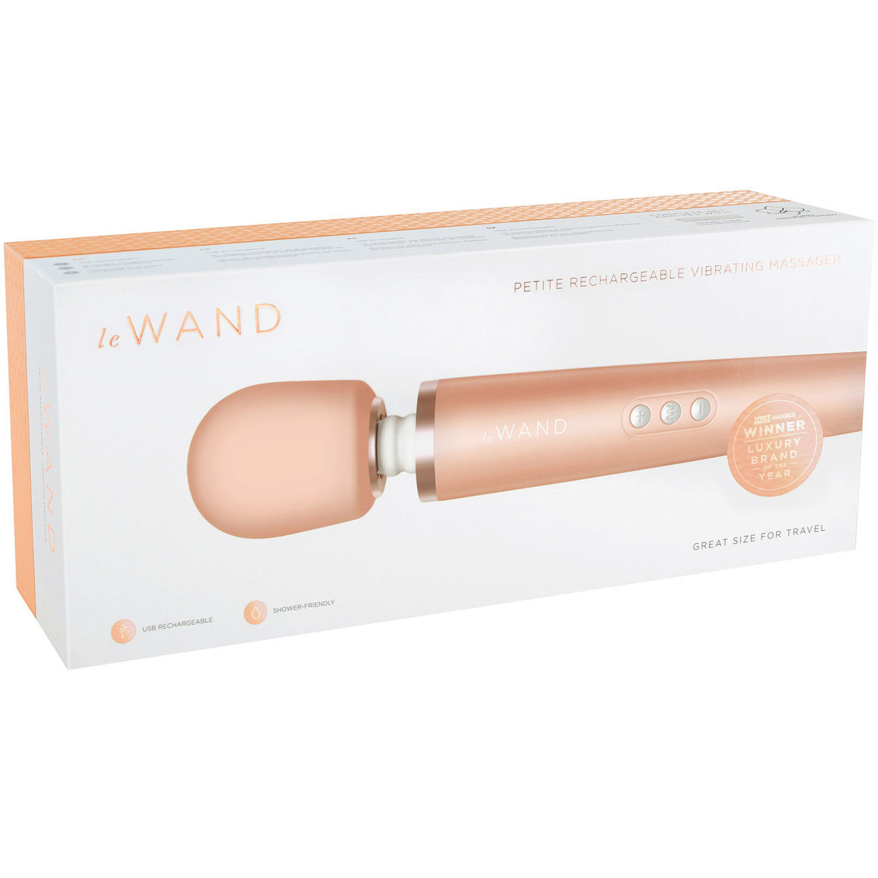 Le Wand Petite Mini Rechargeable Massage Wand Vibrator Gold