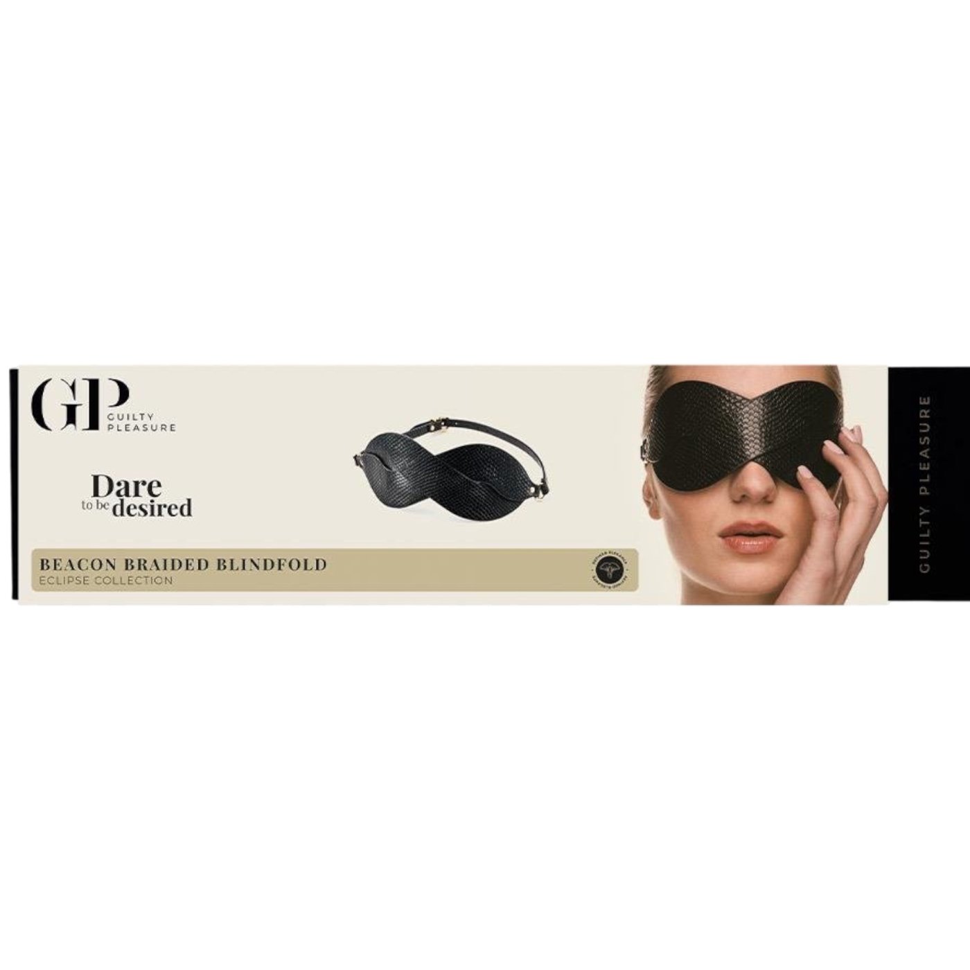 Guilty Pleasure Eclipse Beacon Braided Bondage Blindfold Black