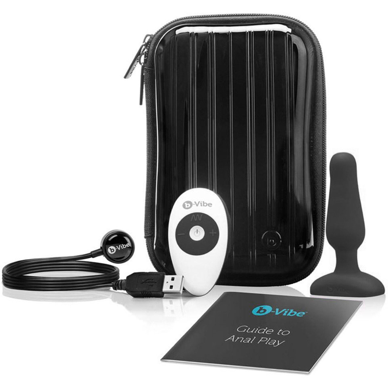 b-Vibe Novice Small Remote Control Rechargeable Butt Plug Black