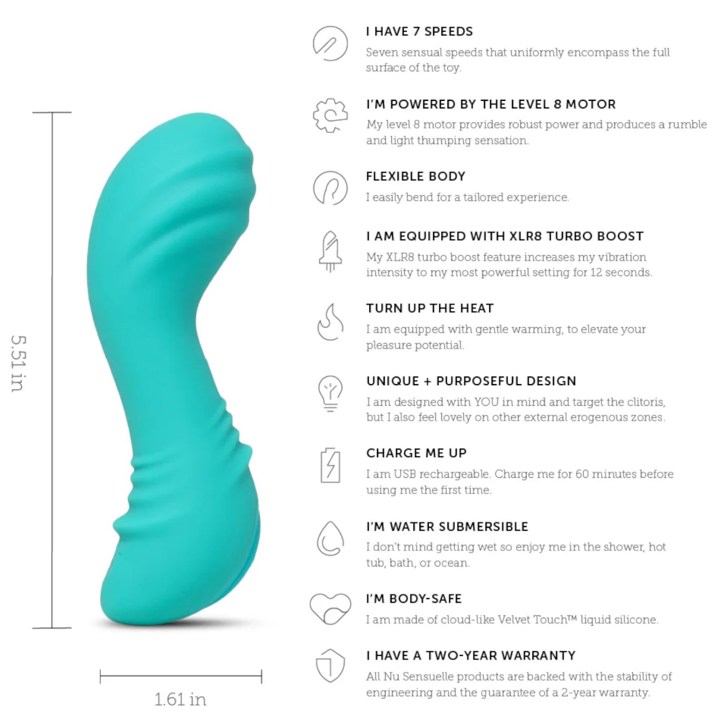 Nu Sensuelle Muse XLR8 Warming Rechargeable Bullet Vibrator