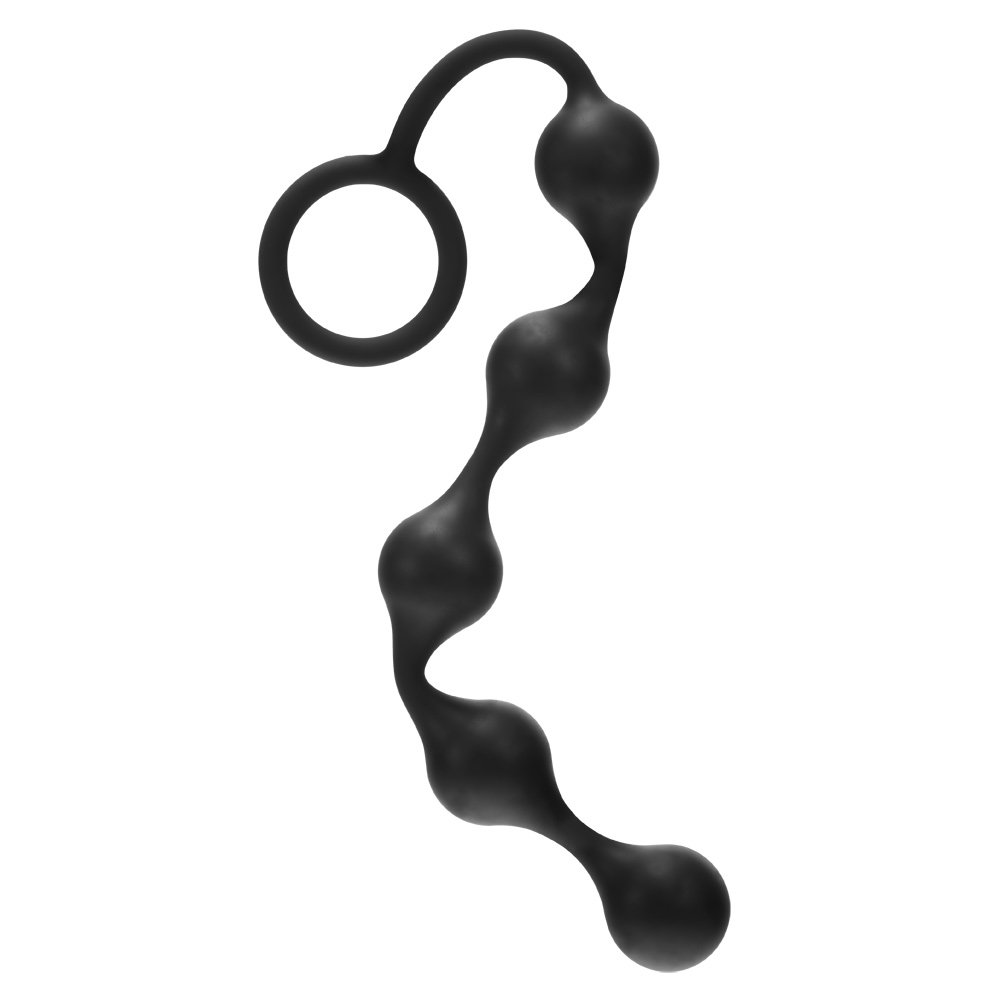 Me You Us Onyx Silicone Anal Beads Black 8 Inch