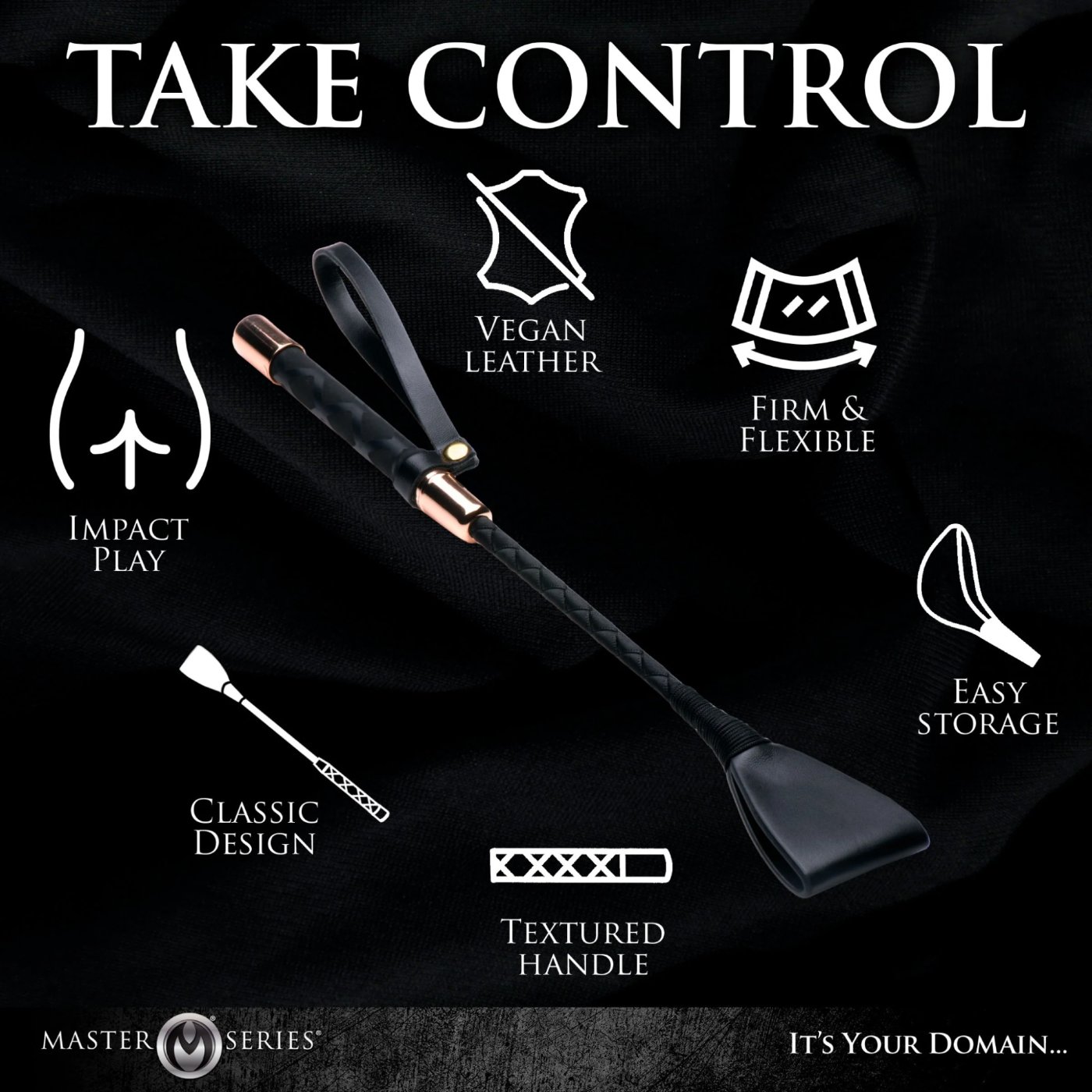 Master Series Stallion 24 Inch BDSM Riding Crop