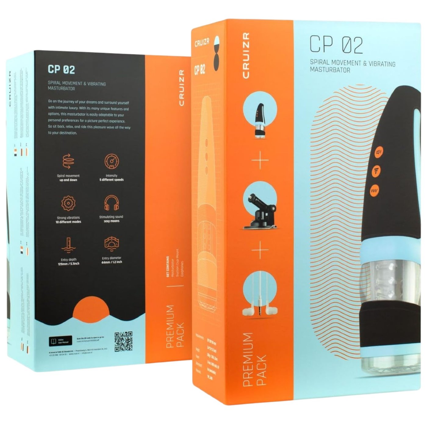 CRUIZR-CP02 Rotating And Vibrating Automatic Masturbator With Adapter
