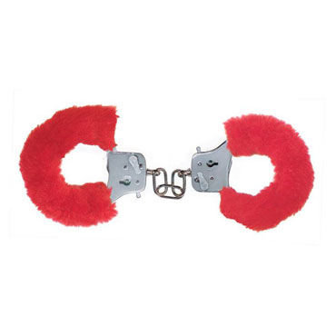 Toy Joy Furry Fun Cuffs, red Toy Joy Furry Fun Cuffs, red
