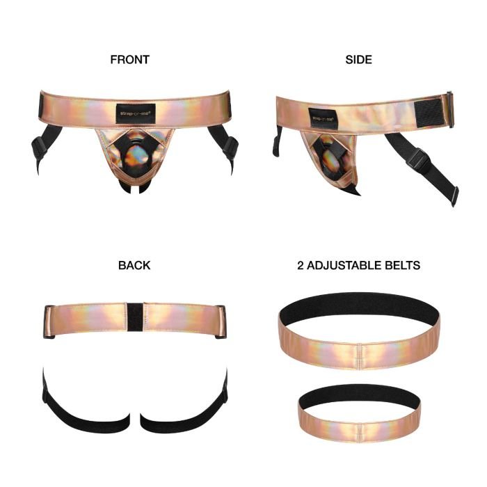 Strap-On-Me Curious Adjustable Strap-On Harness Pink Gold
