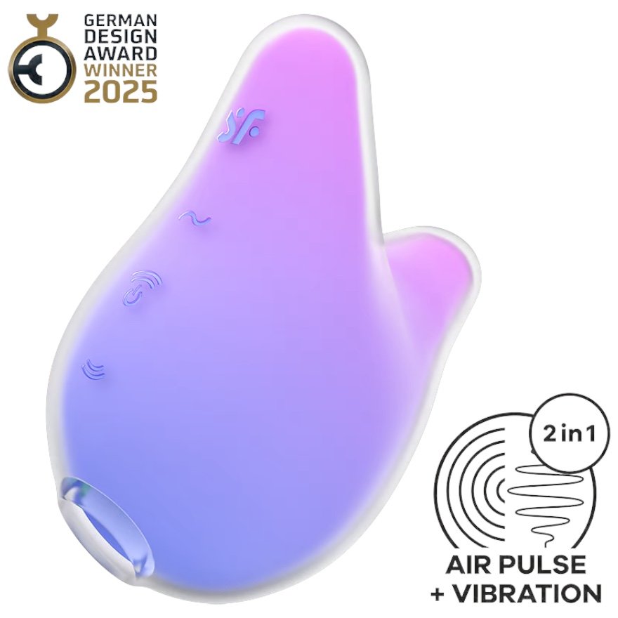 Satisfyer Mermaid Vibes Double Air Pulse Rechargeable Clitoral Vibrator Lilac-Pink