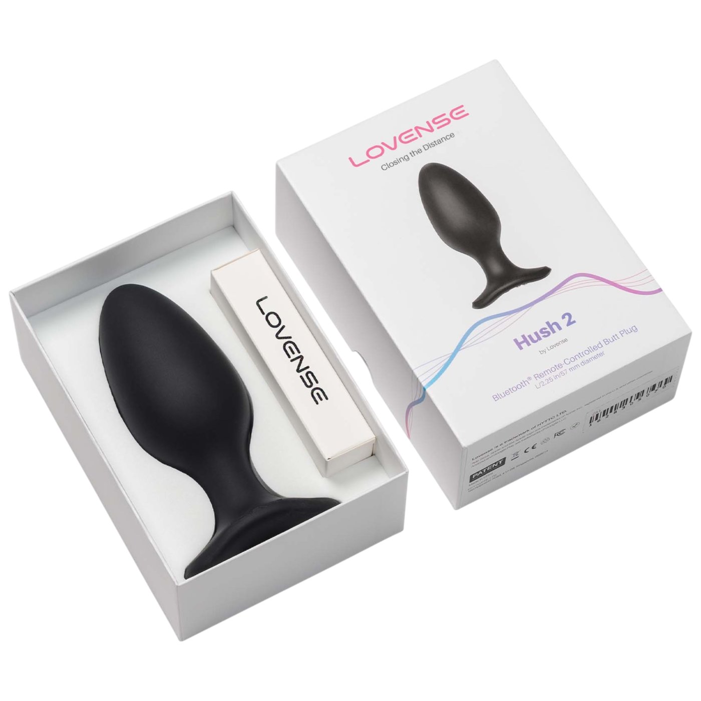 Lovense Hush 2 Large App-Controlled Rechargeable Vibrating Butt Plug 5 Inch