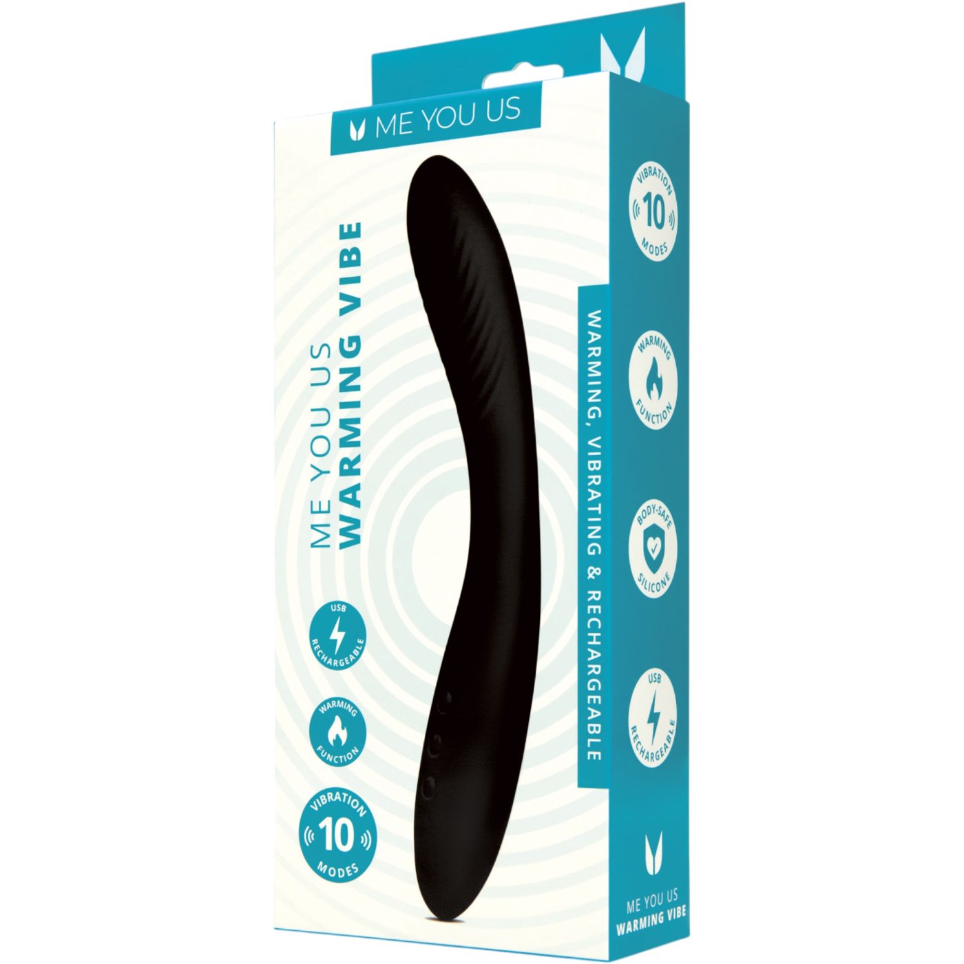 Me You Us Warming Rechargeable Vibrator Black