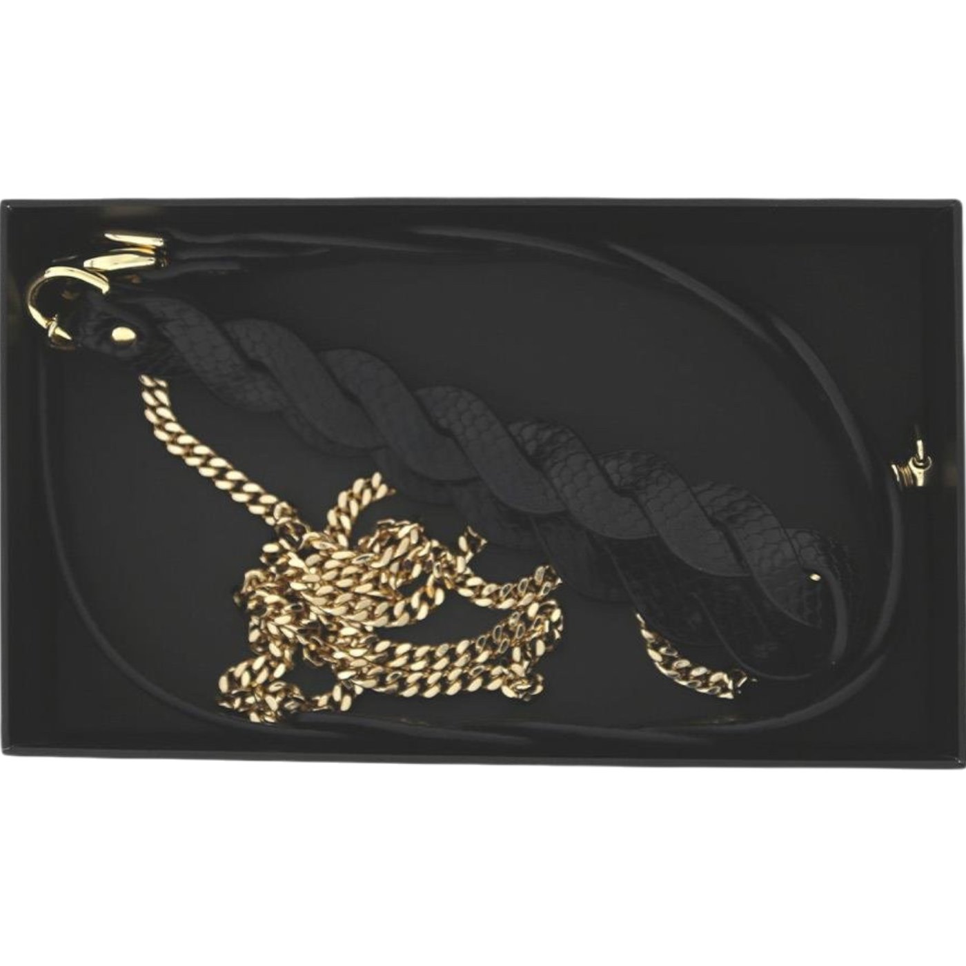 Guilty Pleasure Eclipse Lunar Braided Bondage Collar & Leash Set