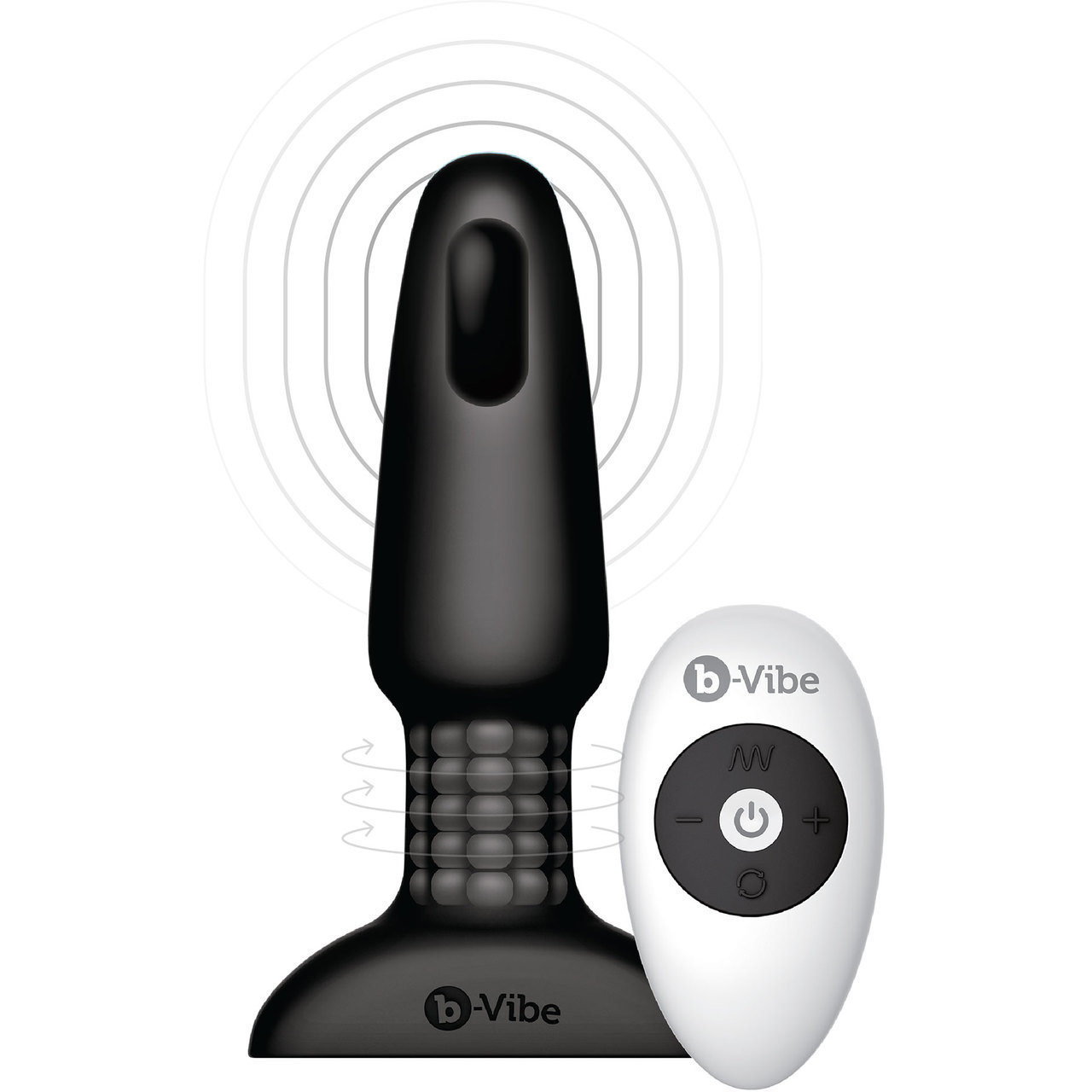 b-Vibe Rimming 2 Remote Control Rechargeable Butt Plug Large Black
