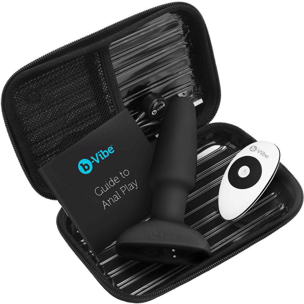 b-Vibe Rimming 2 Remote Control Rechargeable Butt Plug Large Black