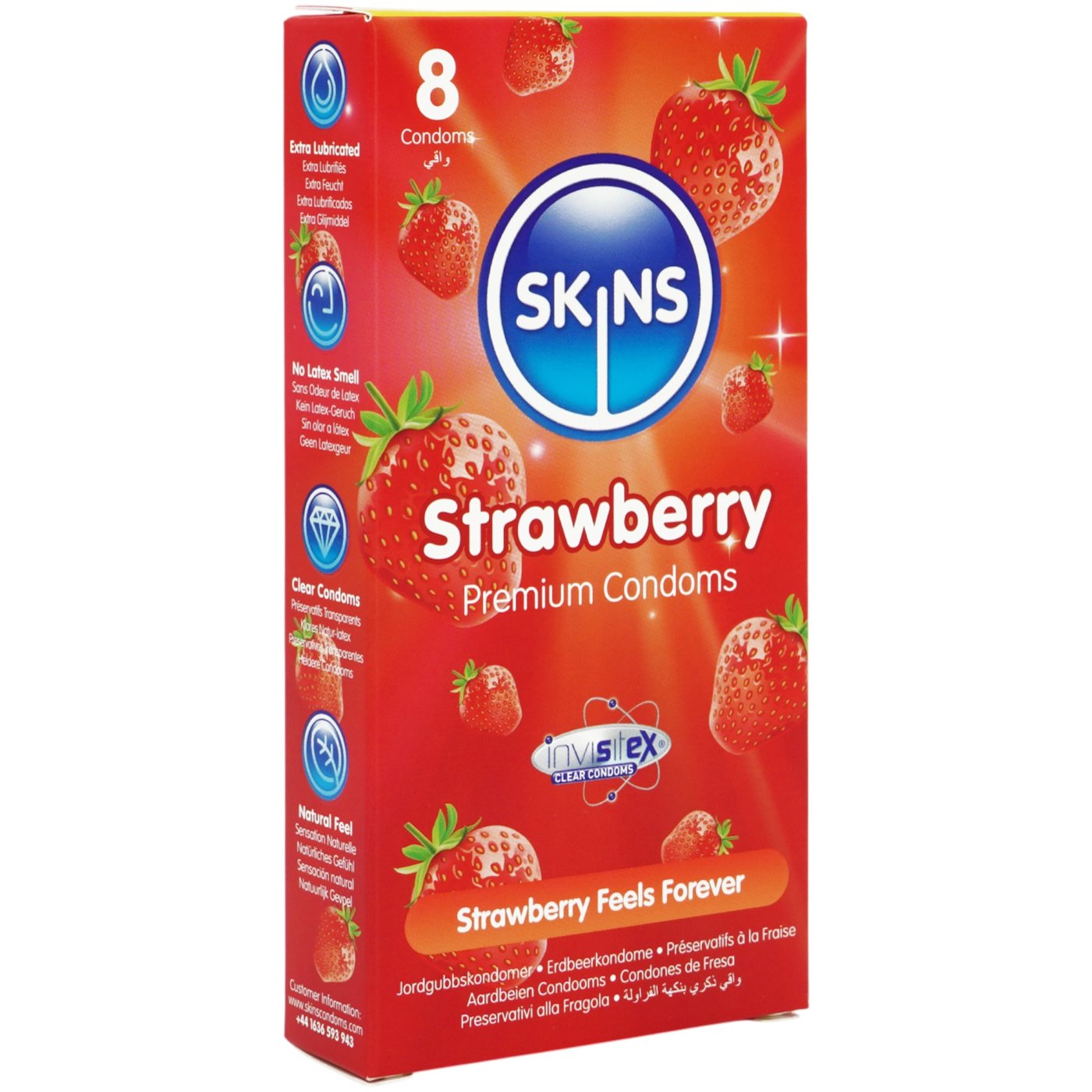 Skins Strawberry Premium Condoms (8 Pack)