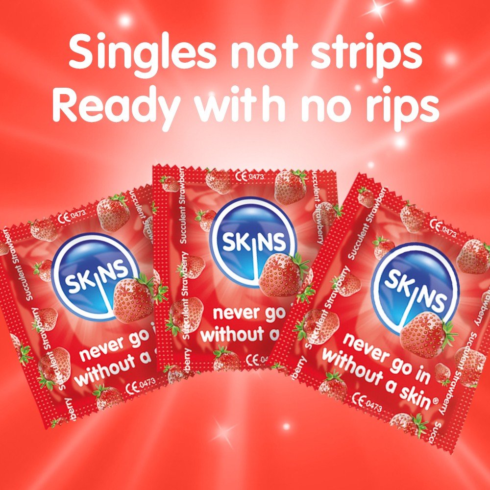 Skins Strawberry Premium Condoms (8 Pack)