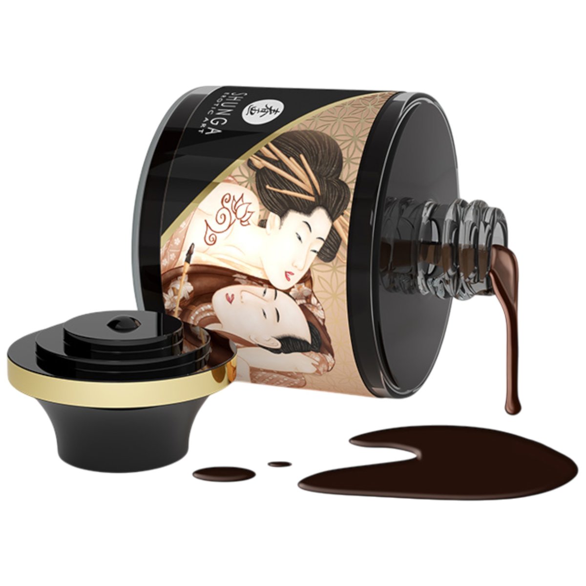 Shunga Edible Body Paint with Brush 50ml, Chocolate