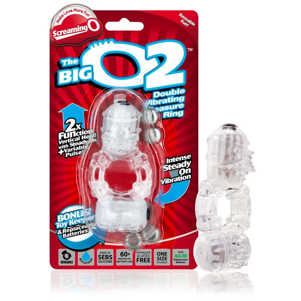 Screaming O The Big O2 Vibrating Cock Ring Clear