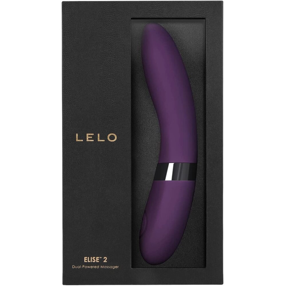LELO Elise 2 Rechargeable G-Spot Dildo Vibrator Plum