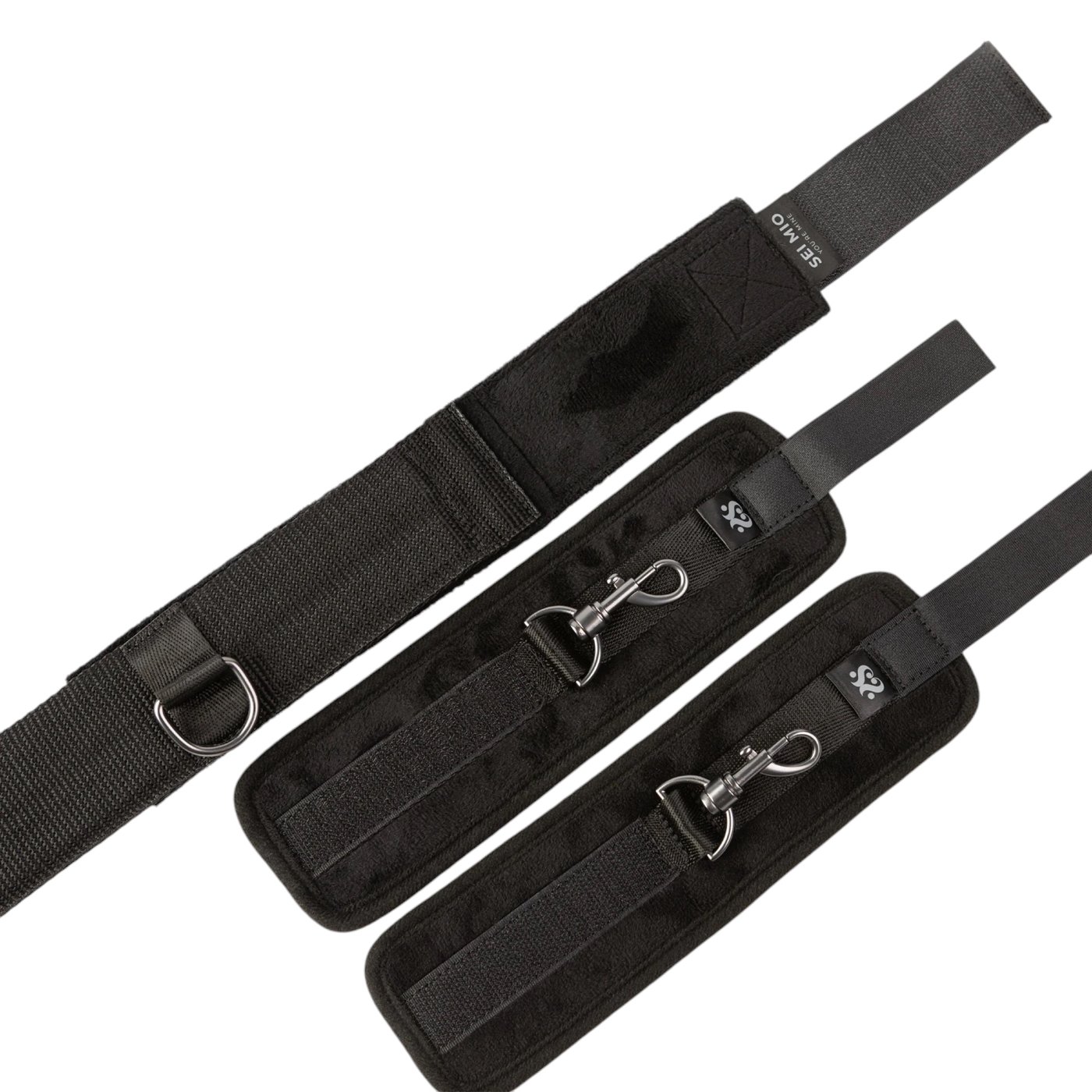 Sei Mio Spread The Love Ankle Spreader Bar With Wrist Cuffs