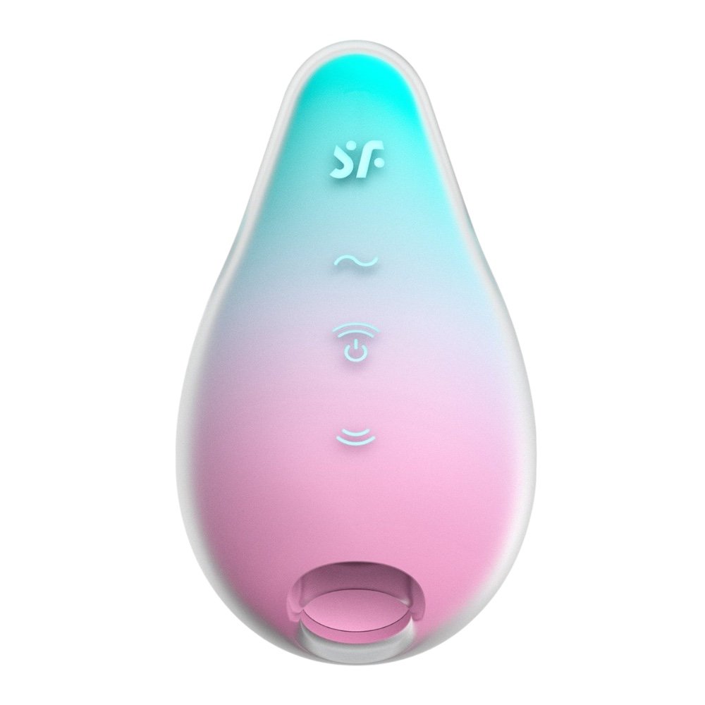 Satisfyer Mermaid Vibes Double Air Pulse Rechargeable Clitoral Vibrator Mint-Pink