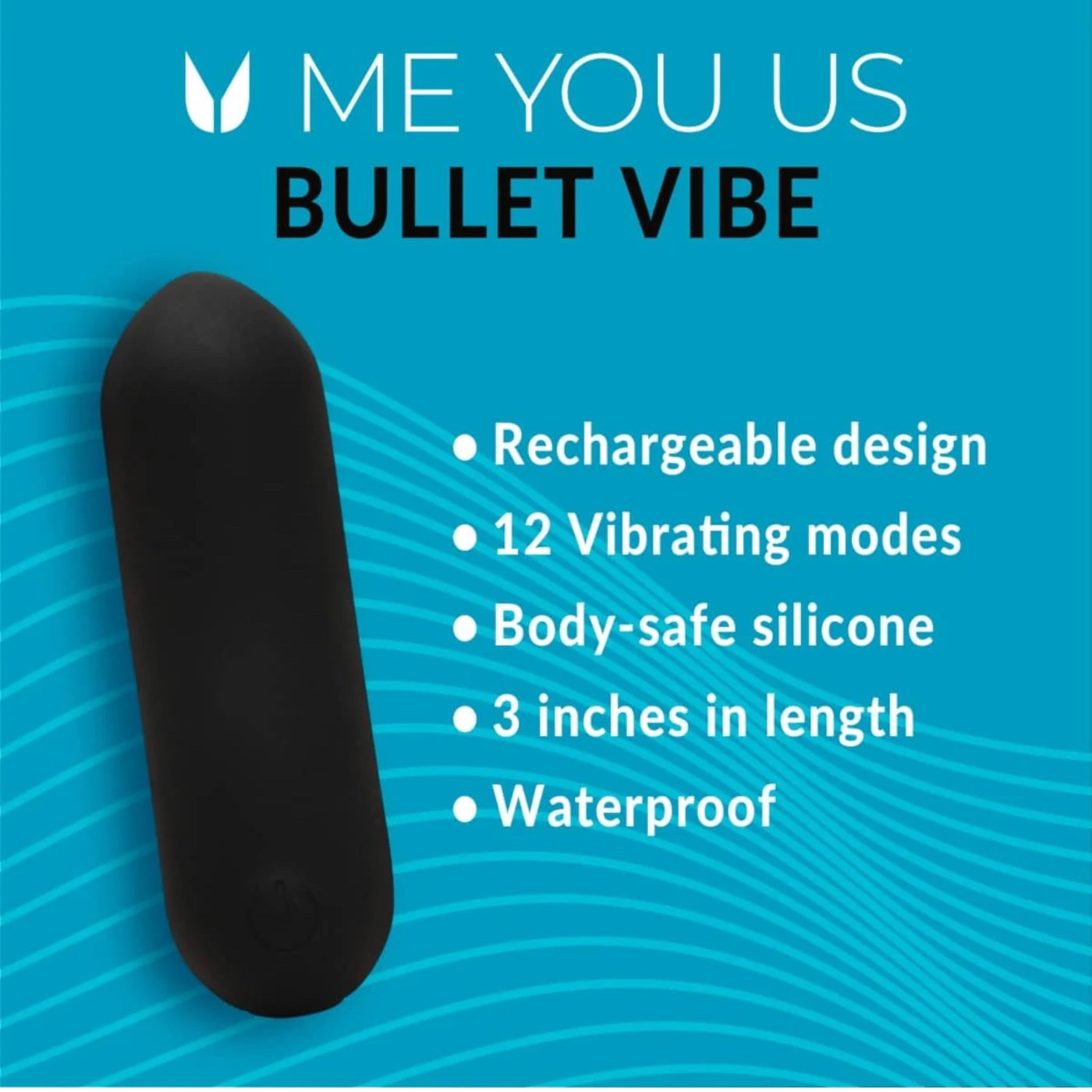 Me You Us Bullet Rechargeable Mini Vibrator Black