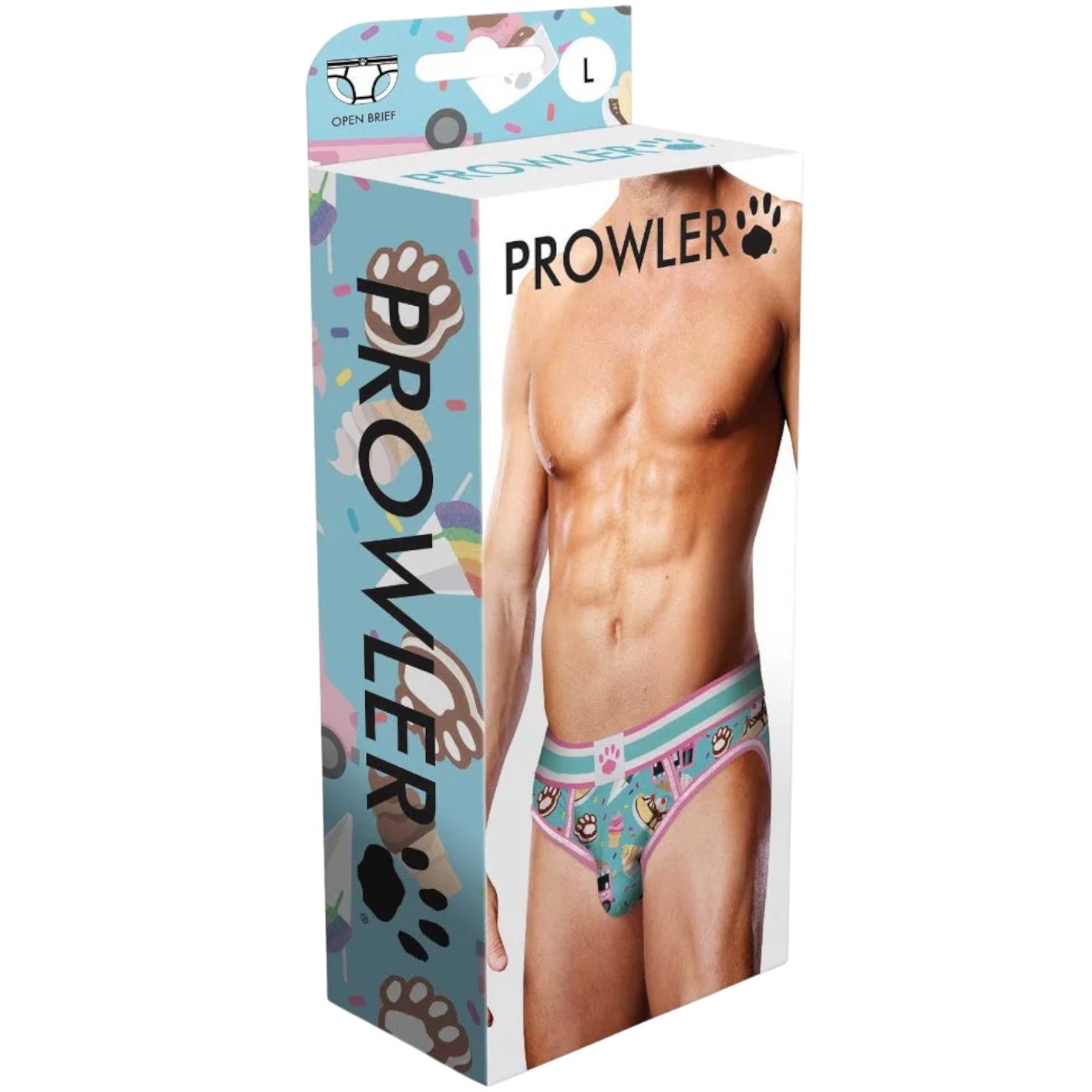 Prowler Sundae Print Backless Brief Green Pink
