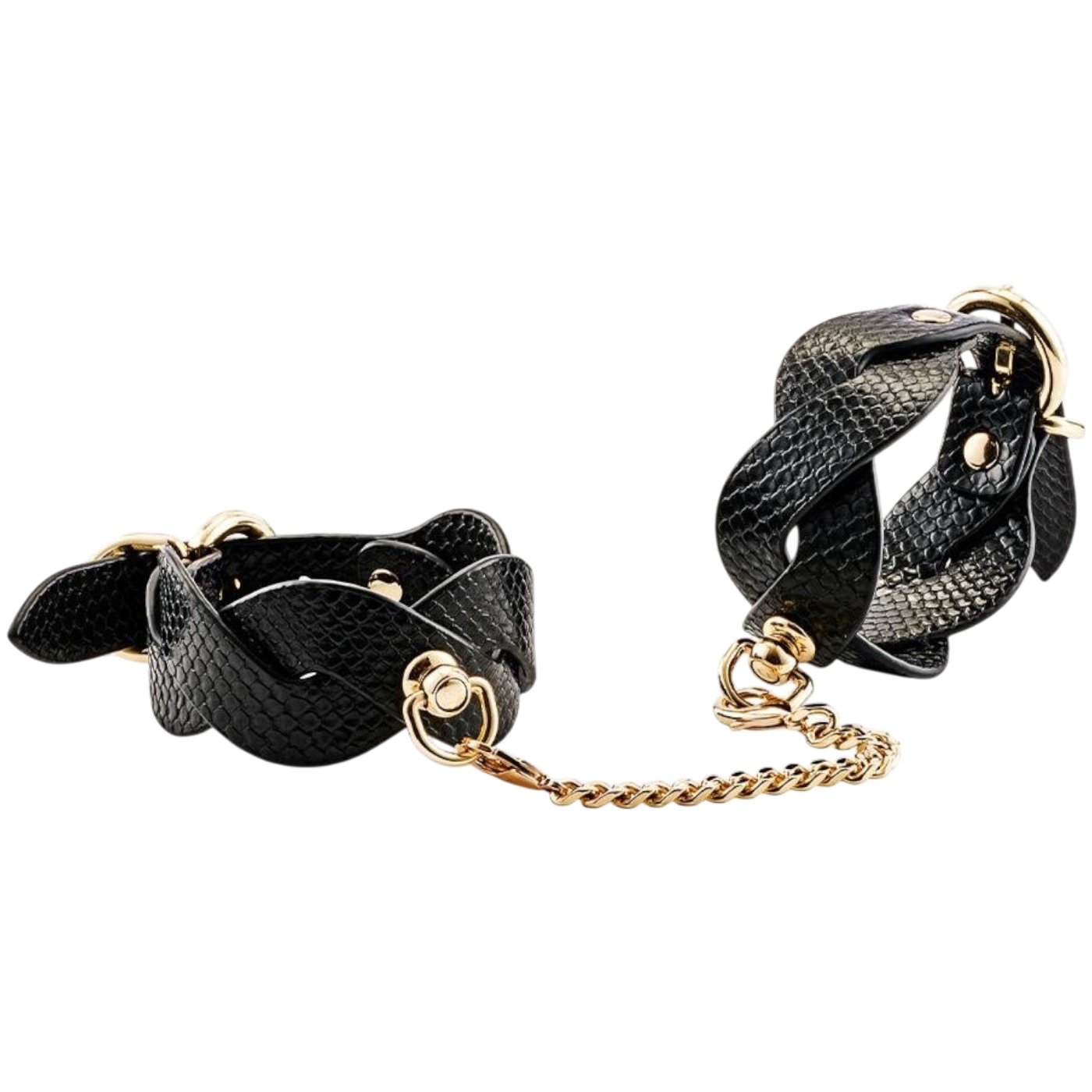 Guilty Pleasure Eclipse Astral Braided Bondage Ankle Cuffs Black