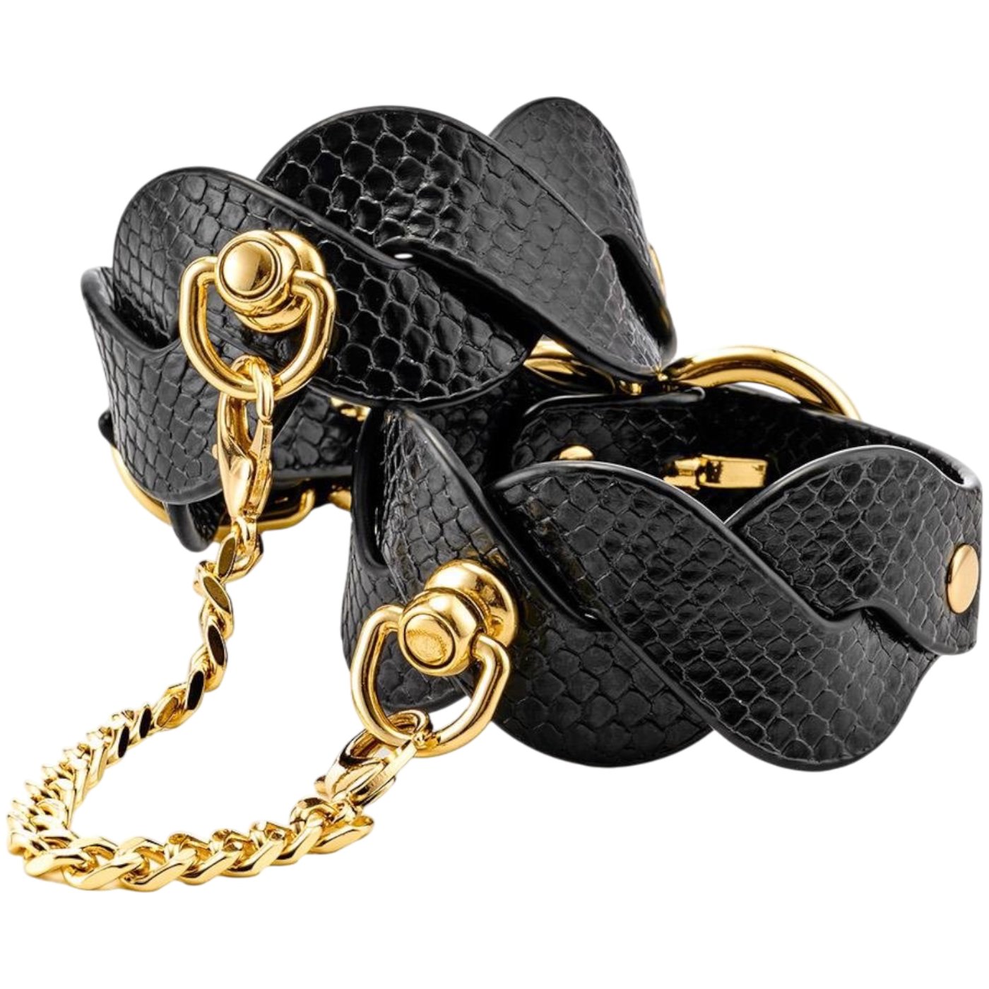 Guilty Pleasure Eclipse Astral Braided Bondage Ankle Cuffs Black