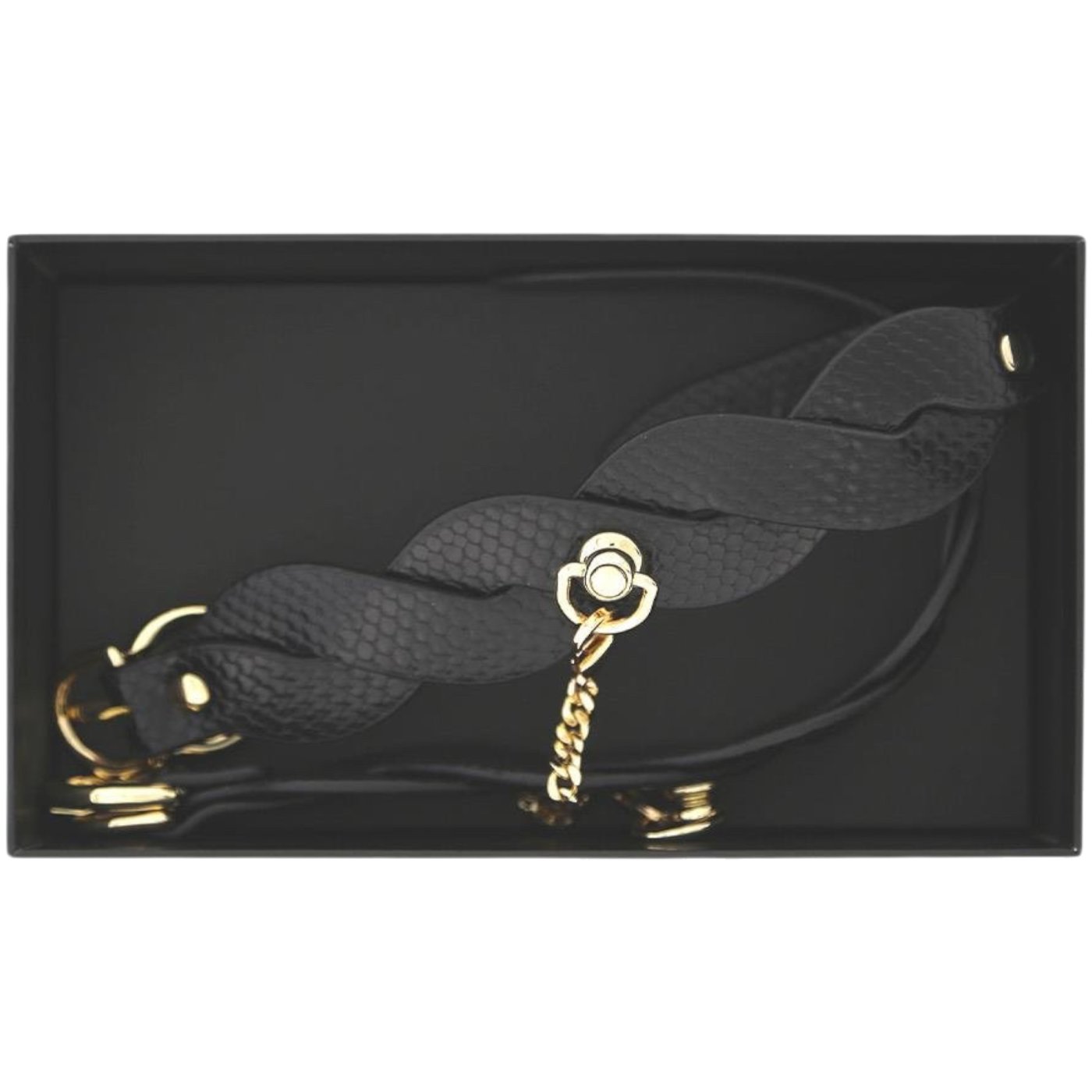 Guilty Pleasure Eclipse Astral Braided Bondage Ankle Cuffs Black