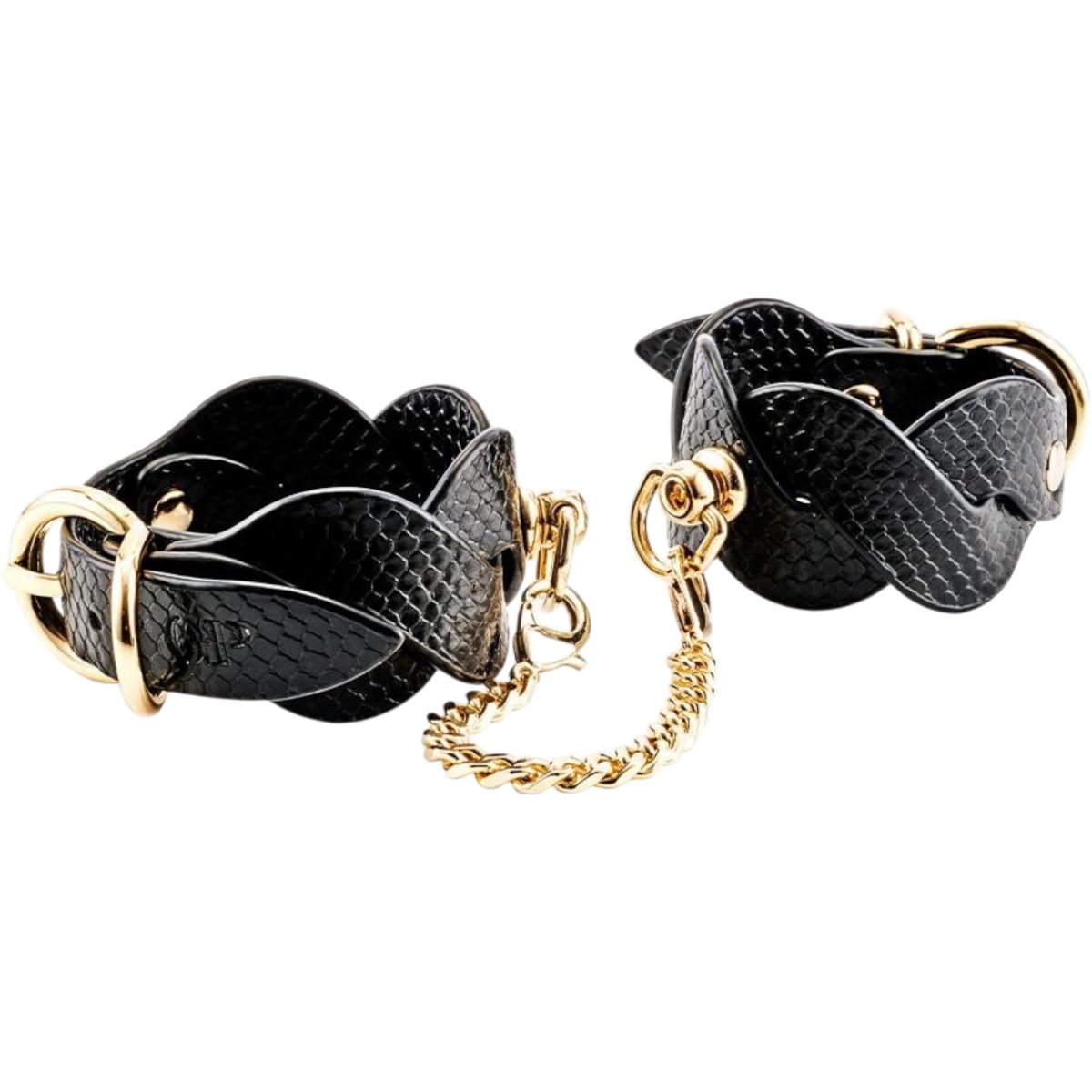 Guilty Pleasure Eclipse Astral Braided Bondage Ankle Cuffs Black