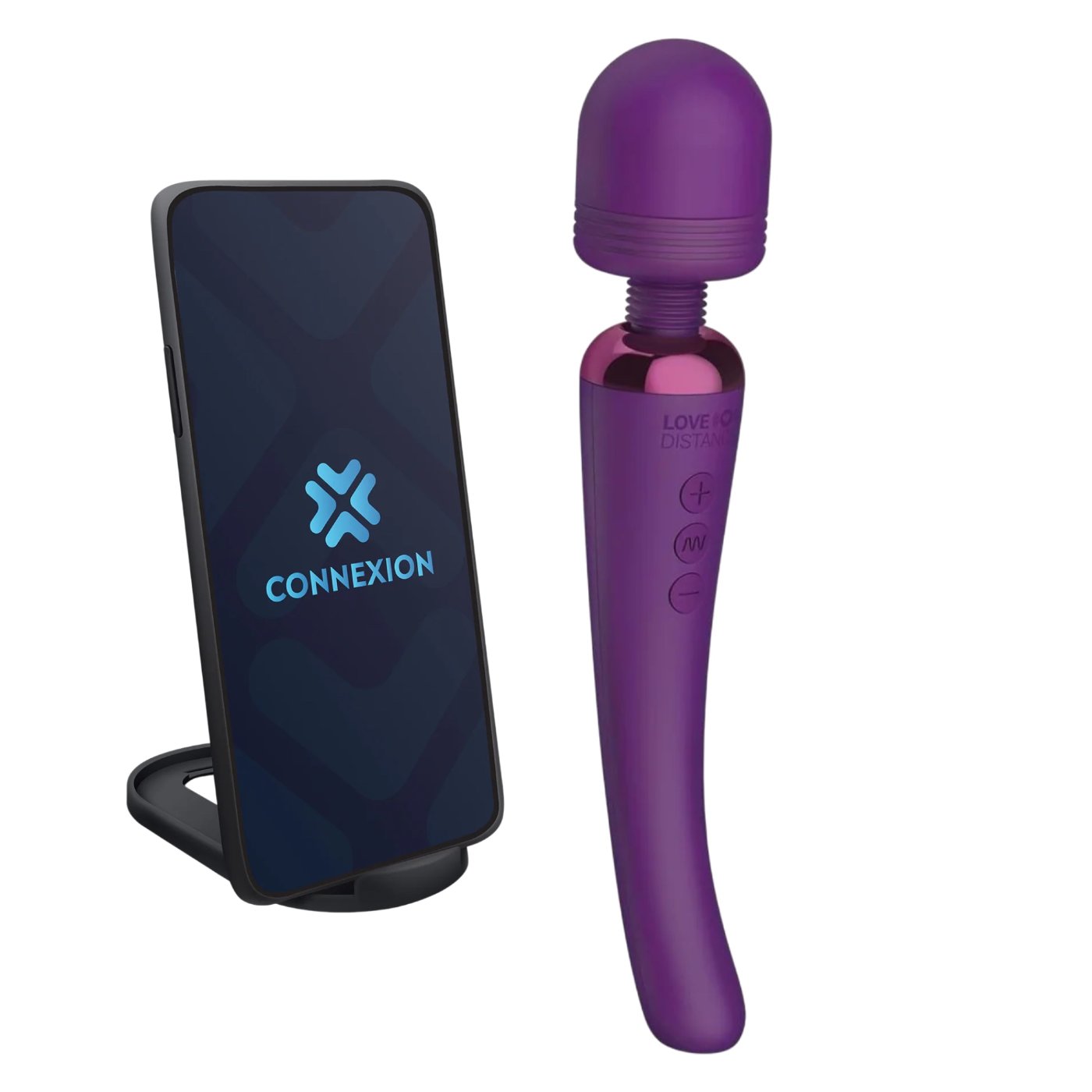 Love Distance Grasp App-Controlled Wand Vibrator Purple